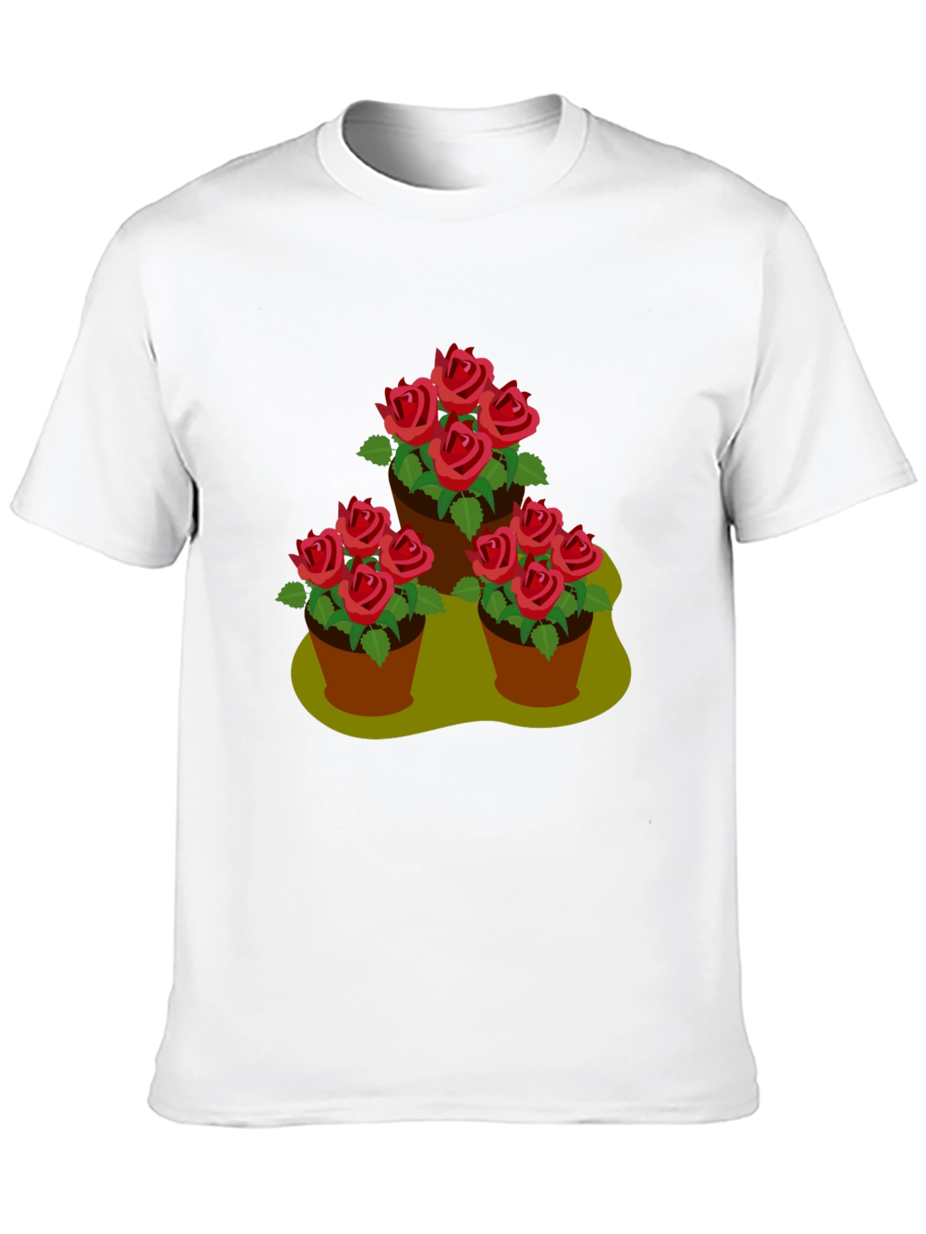 Floral Pot Graphic Tee - Stylish Casual Wear