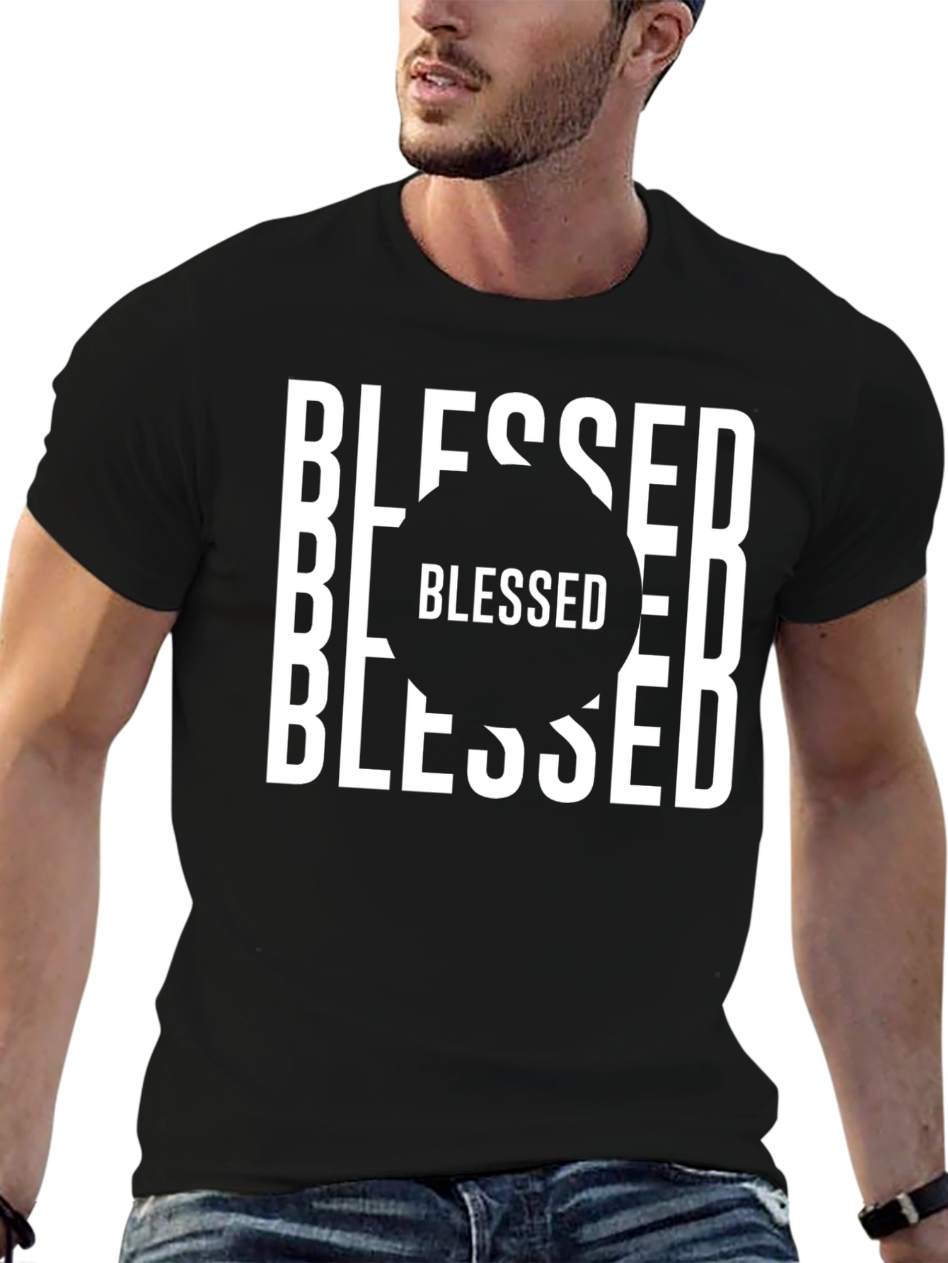 Blessed Black Graphic Tee - Stylish Unisex T-Shirt