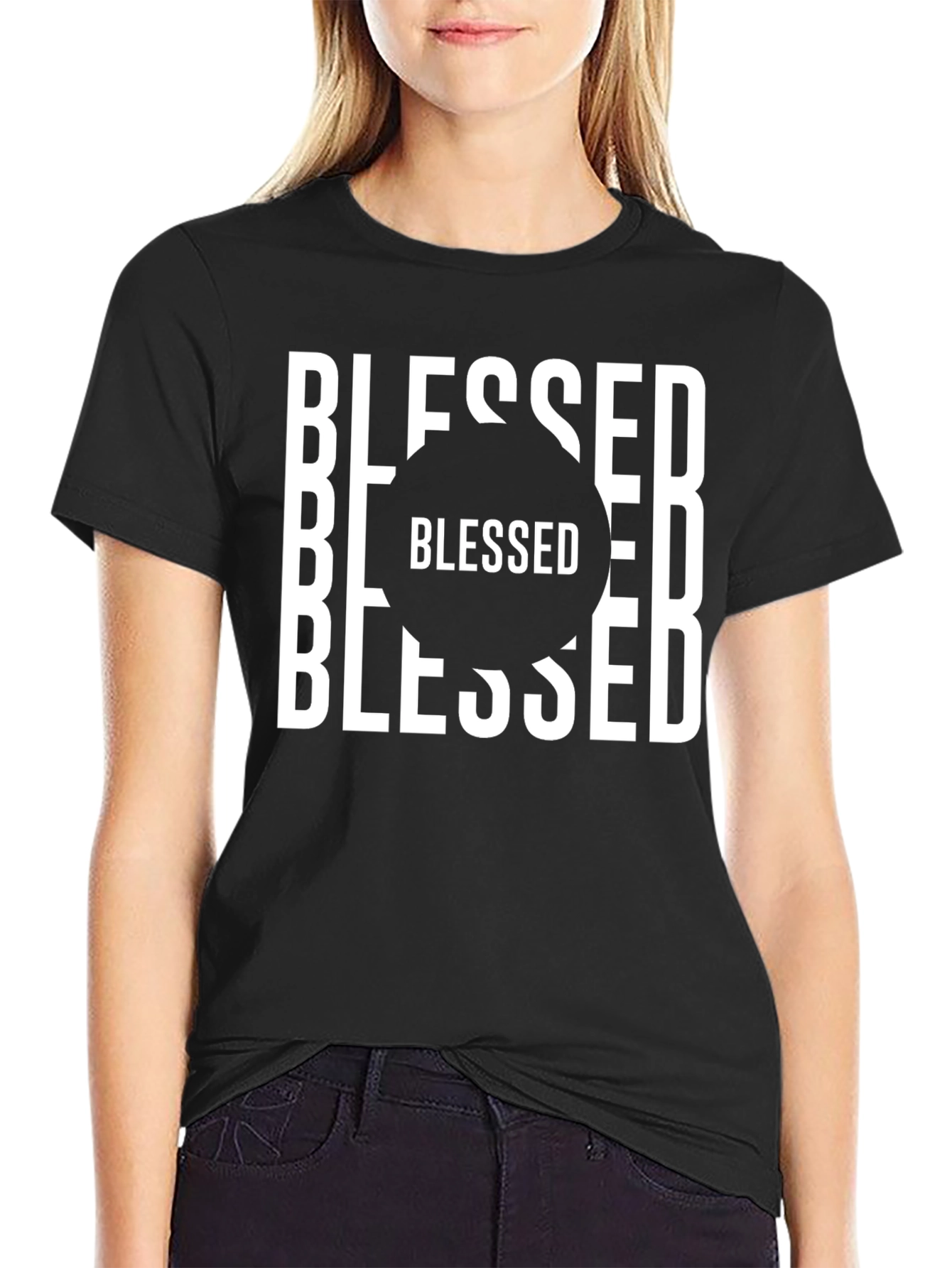 Blessed Black Graphic Tee - Stylish Unisex T-Shirt