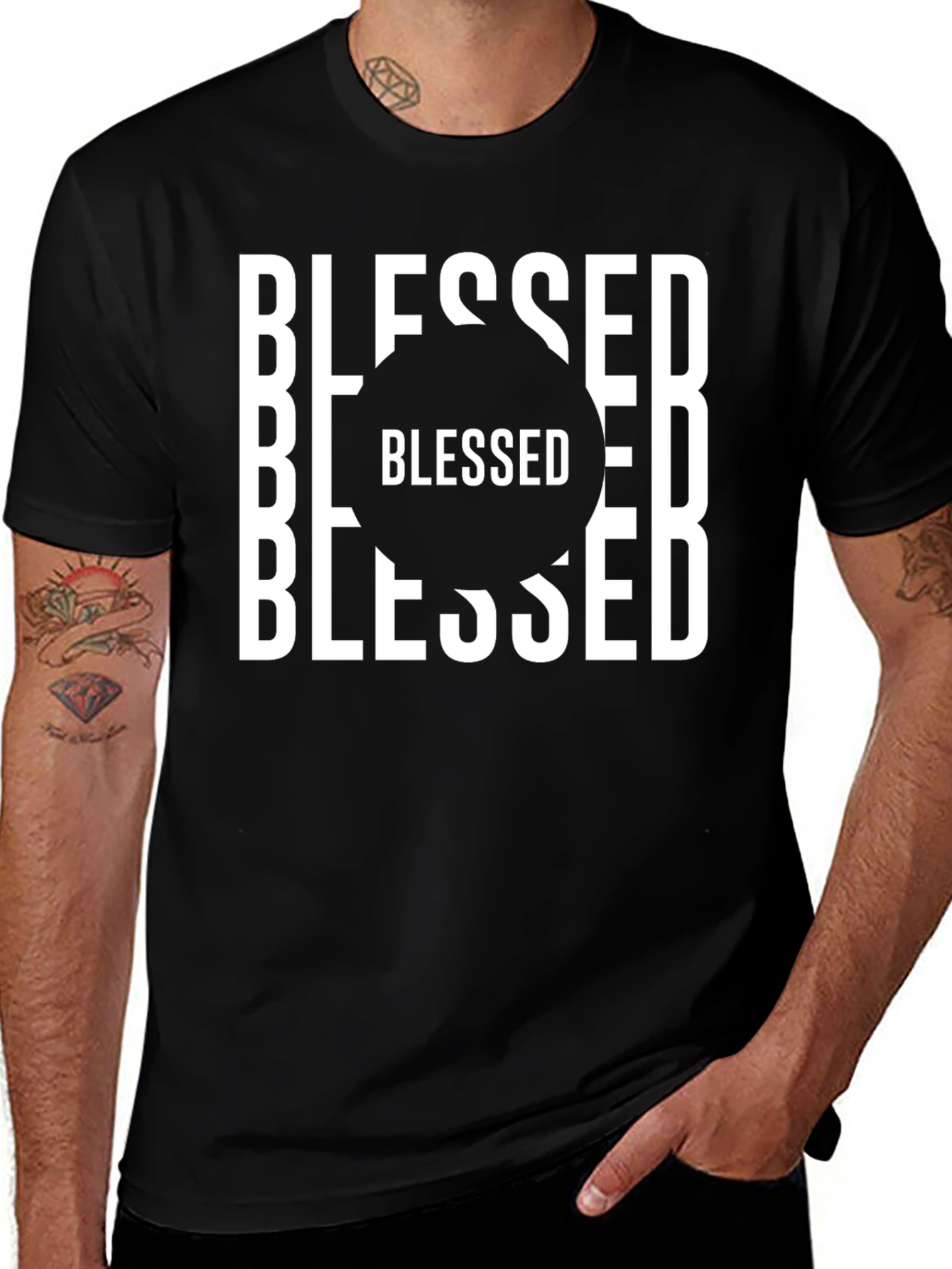 Blessed Black Graphic Tee - Stylish Unisex T-Shirt