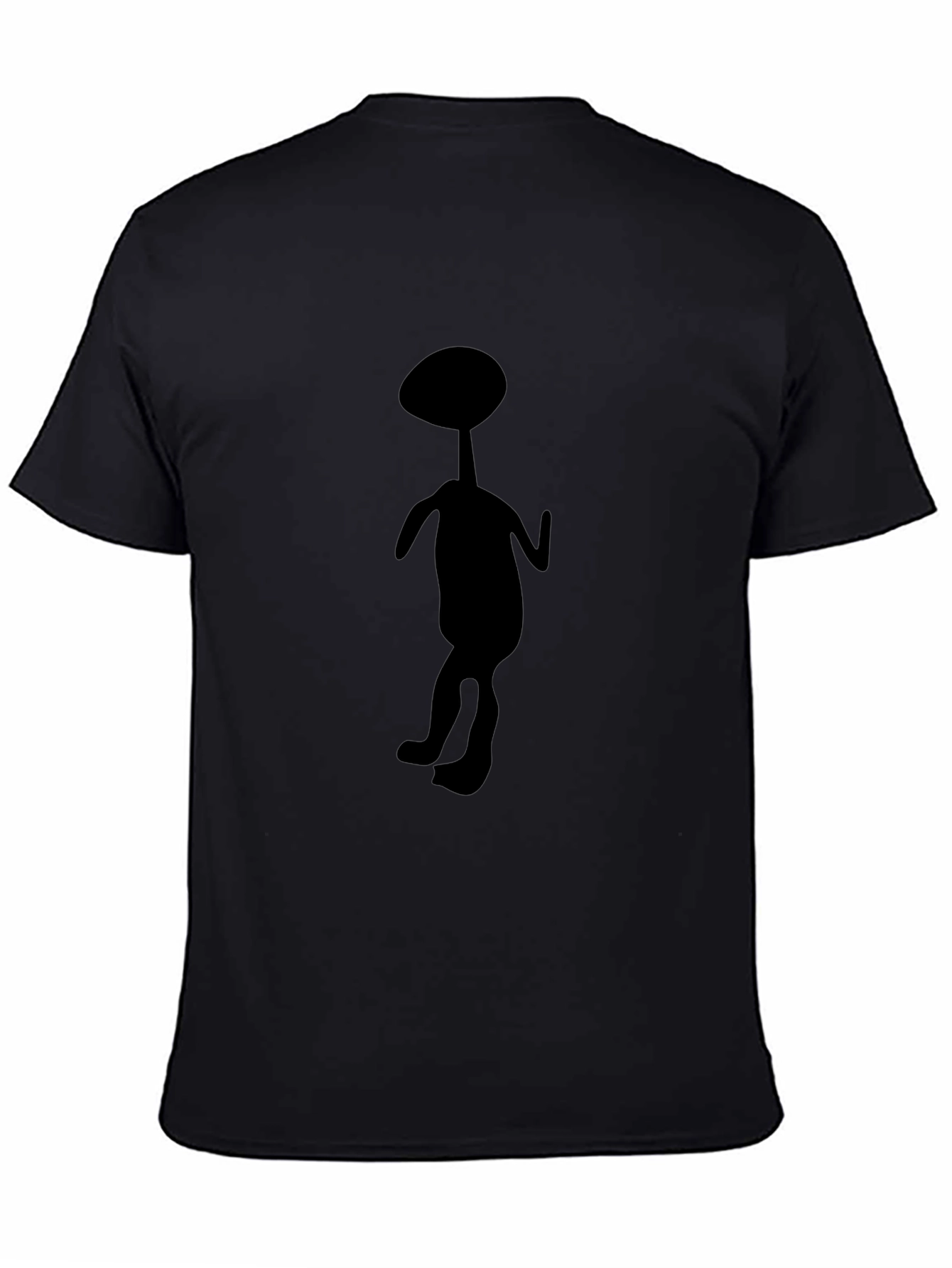 Abstract Alien Silhouette Black T-Shirt