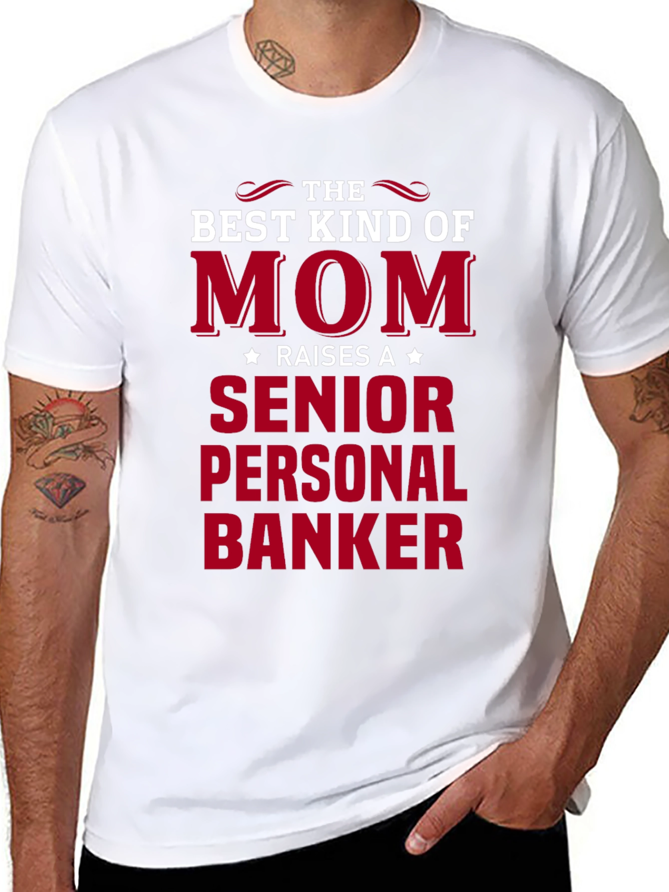 Mom Raises Senior Personal Banker Black T-Shirt