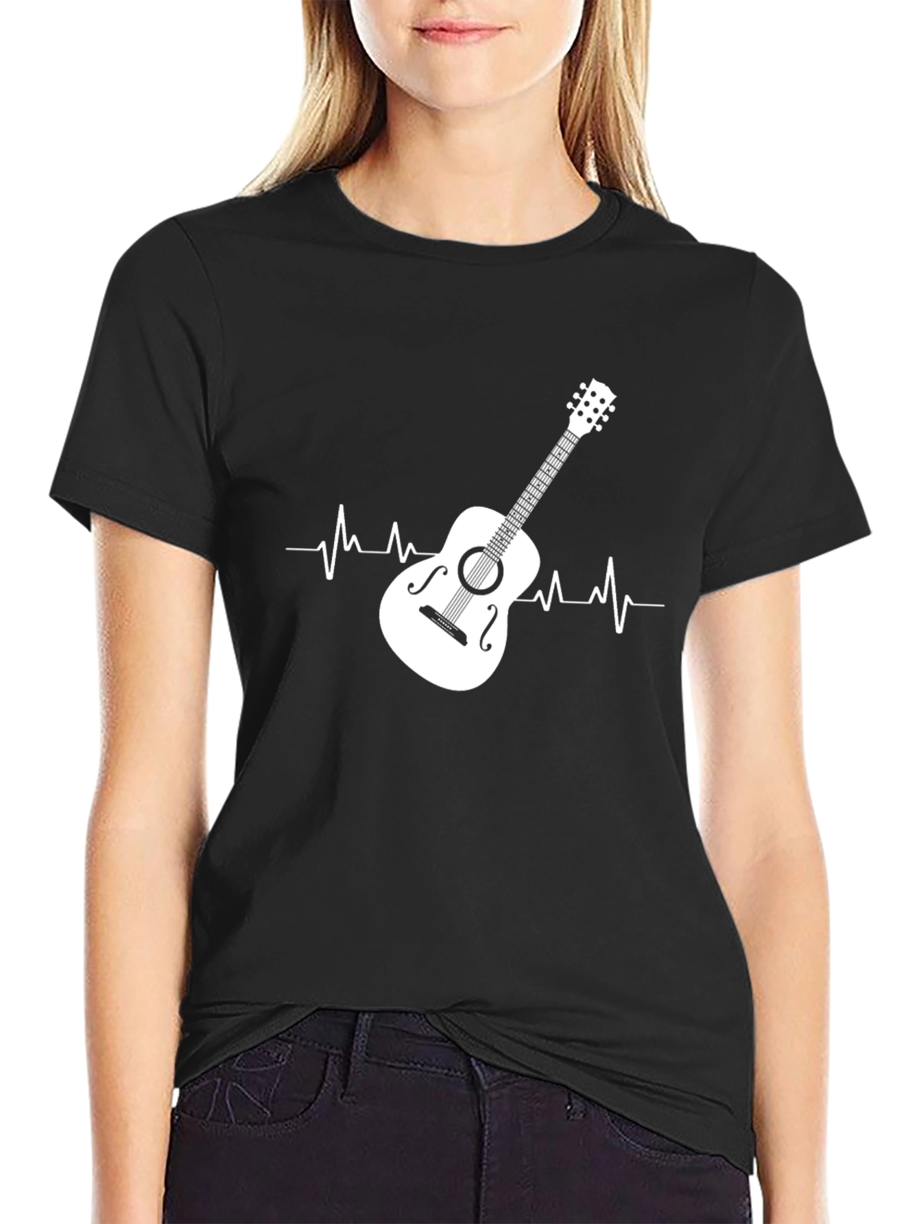 Guitar Heartbeat Graphic Tee - Music Lover T-Shirt