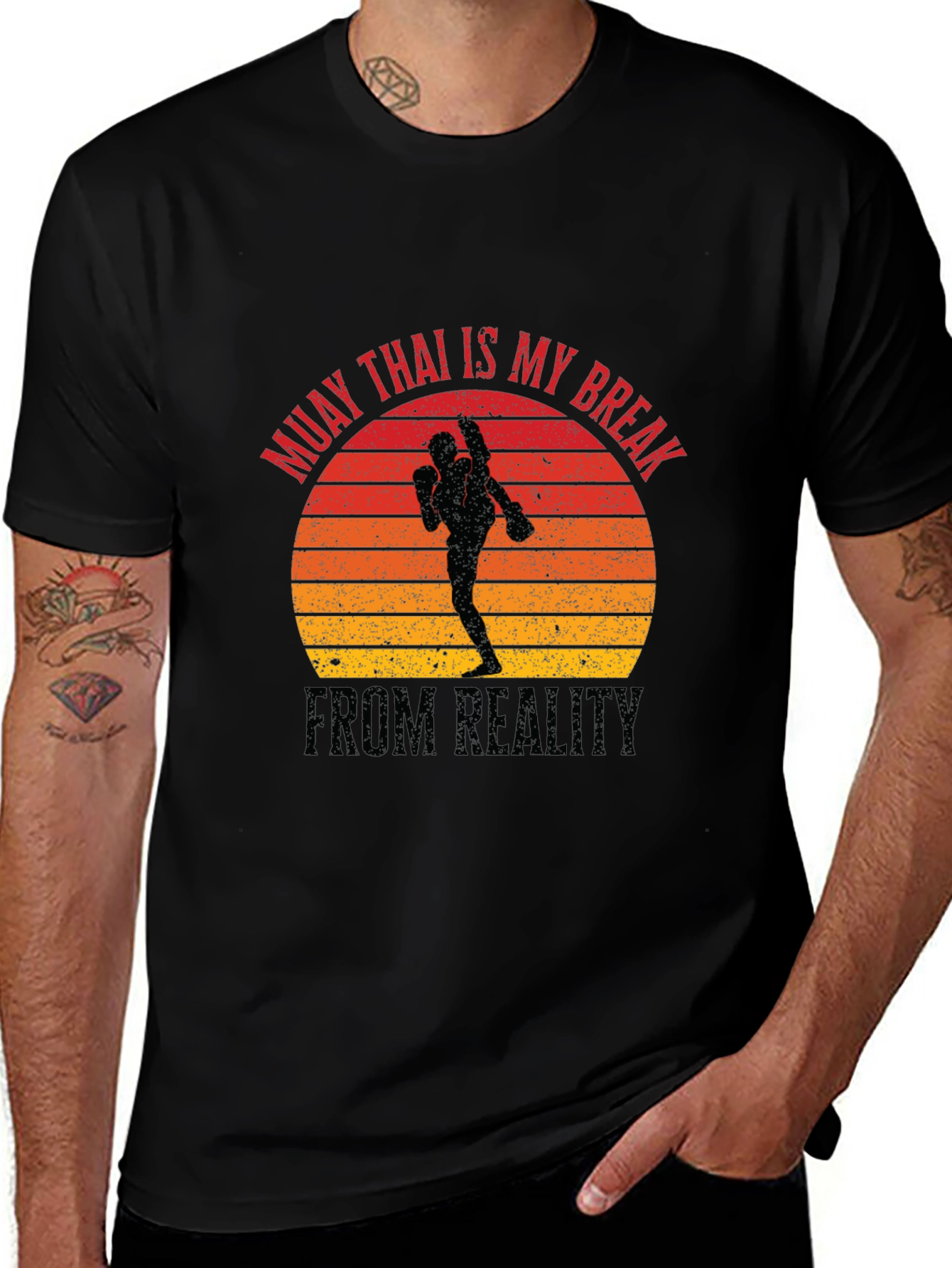 Muay Thai Break from Reality Black T-Shirt