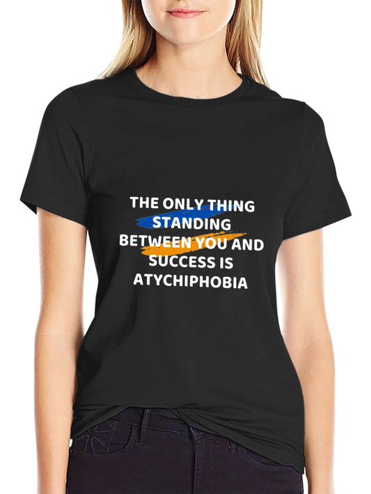 Atychiphobia Black Tee: Overcome Your Fear