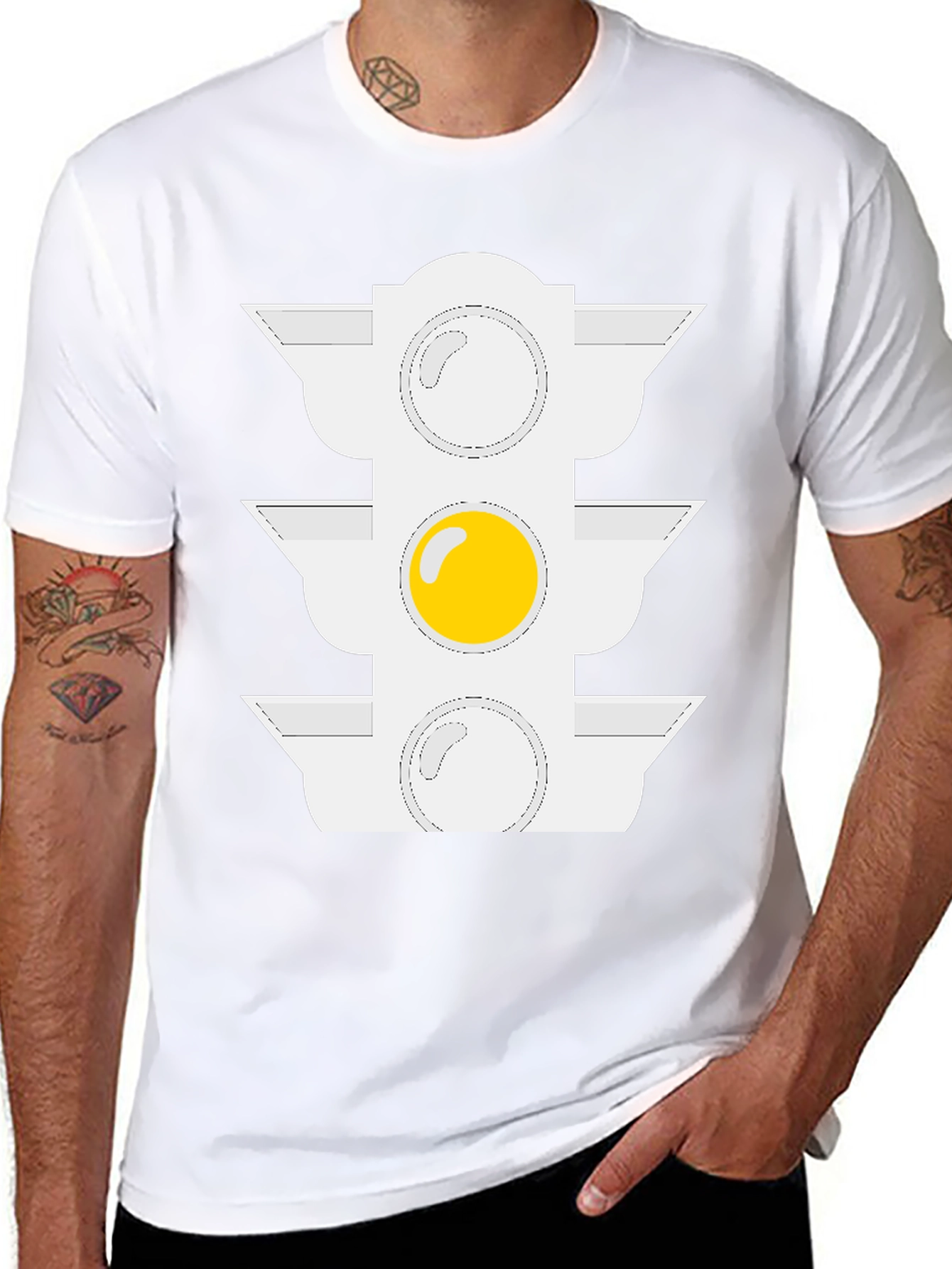 Novelty Traffic Light Egg T-Shirt