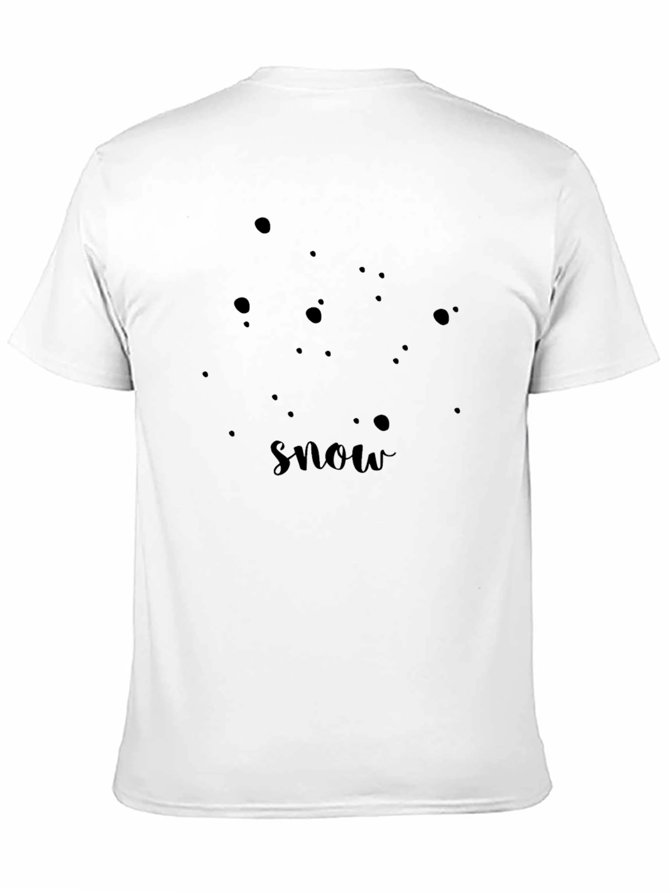 Snow Graphic Tee - Black Cotton Casual T-Shirt
