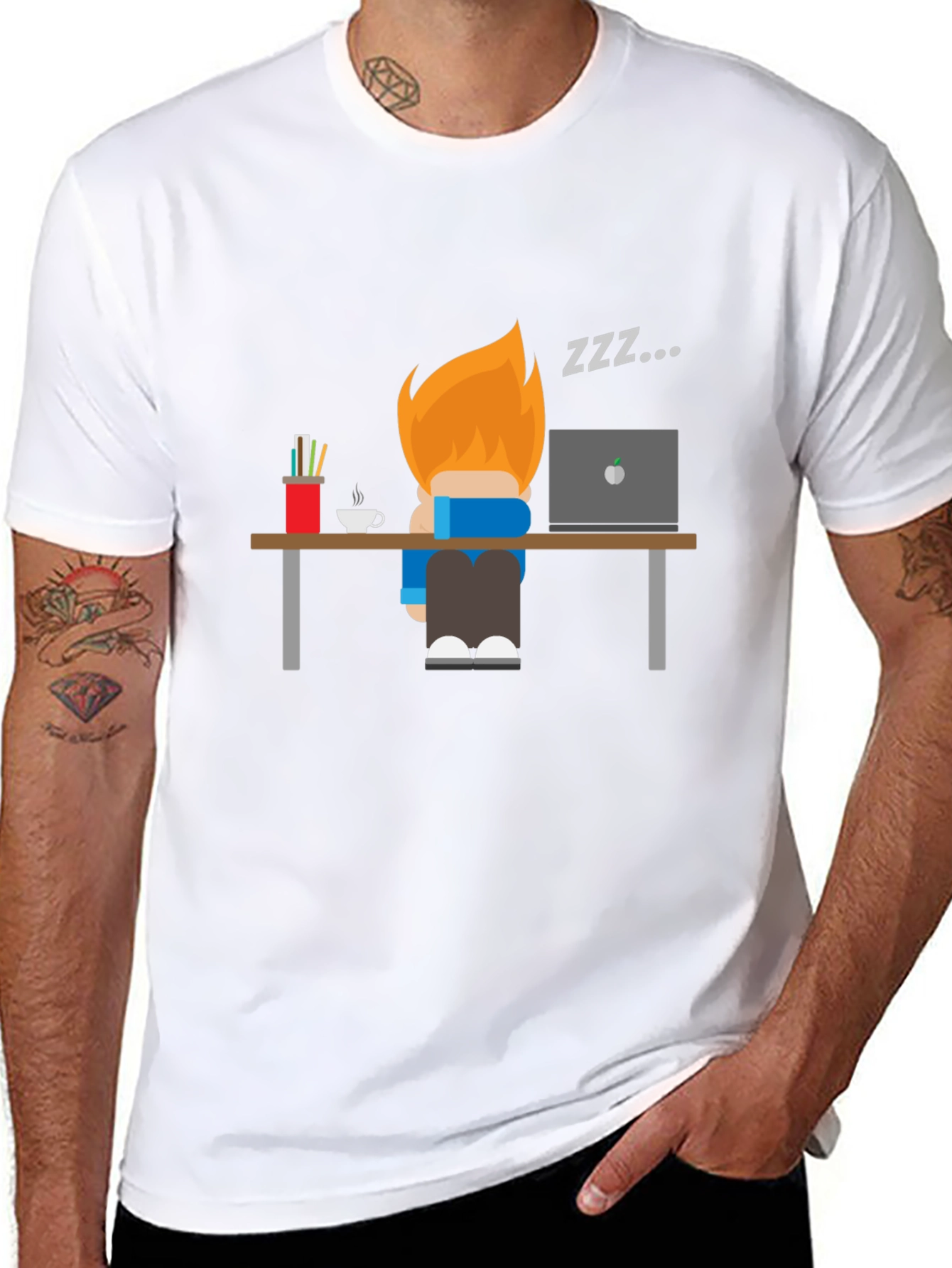 Funny Sleepy Worker Graphic T-Shirt