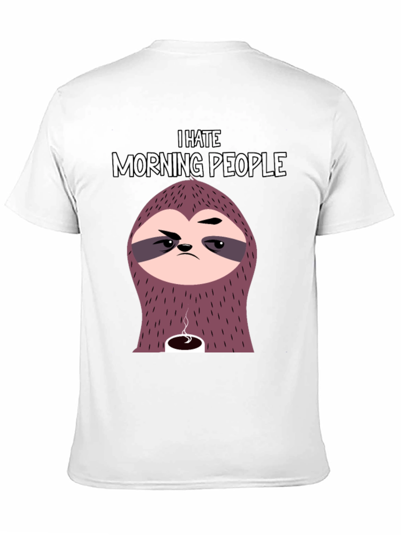I Hate Morning People Sloth Graphic Tee