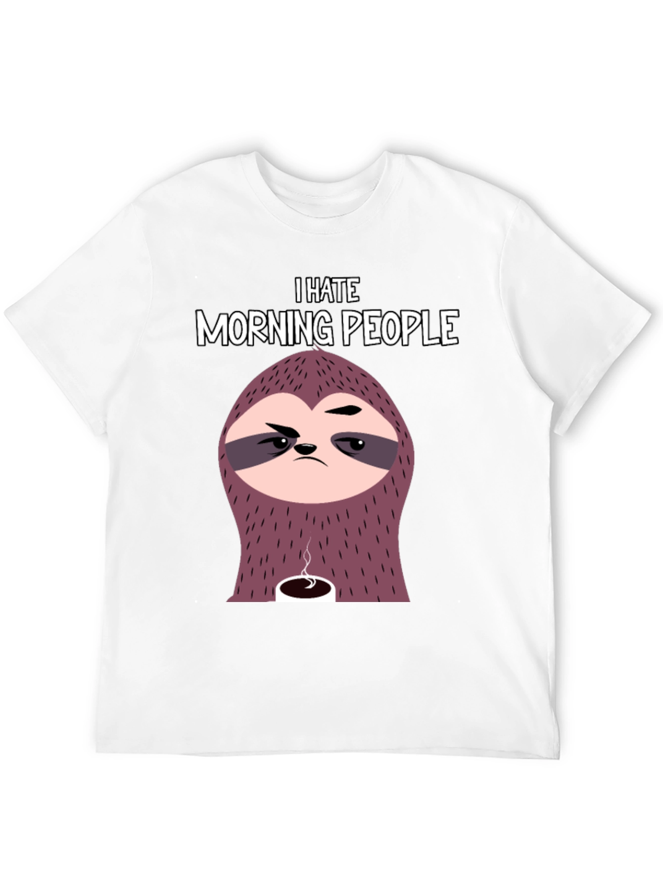 I Hate Morning People Sloth Graphic Tee
