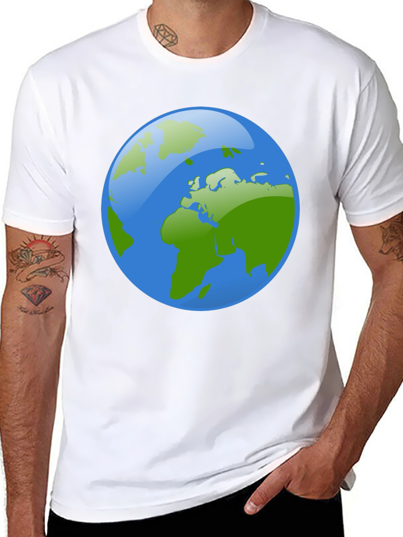 Earth Graphic Black Tee - Global Awareness
