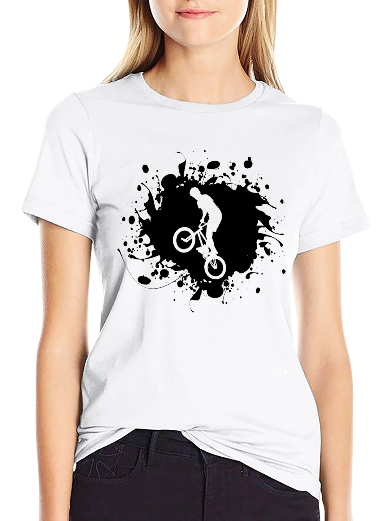 BMX Rider Graphic T-Shirt - Casual Black Tee