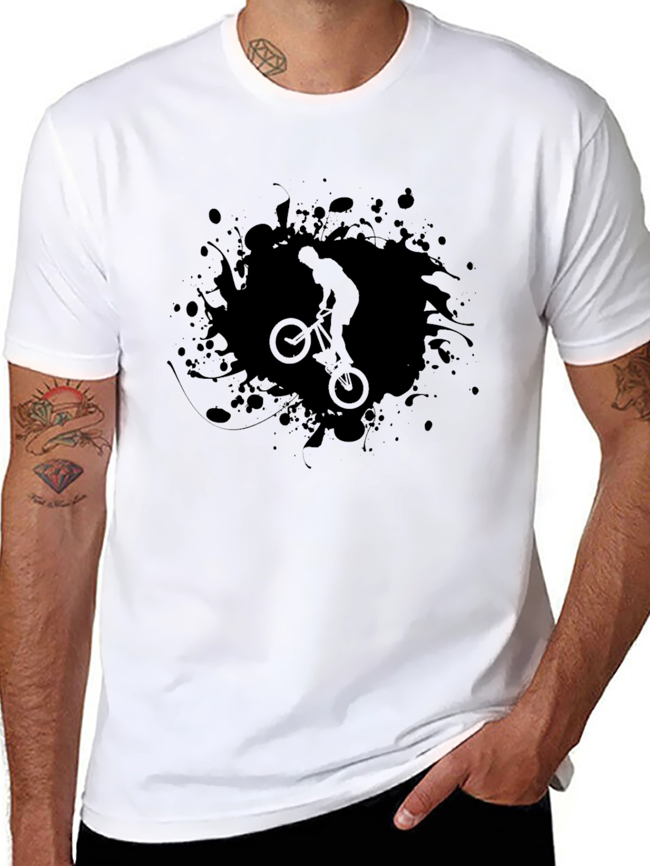 BMX Rider Graphic T-Shirt - Casual Black Tee