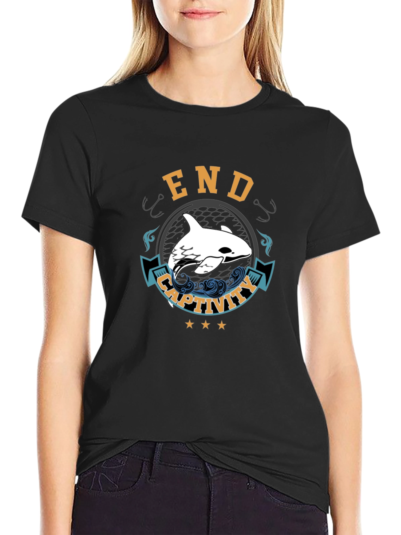 End Captivity Orca T-Shirt: Save the Whales!
