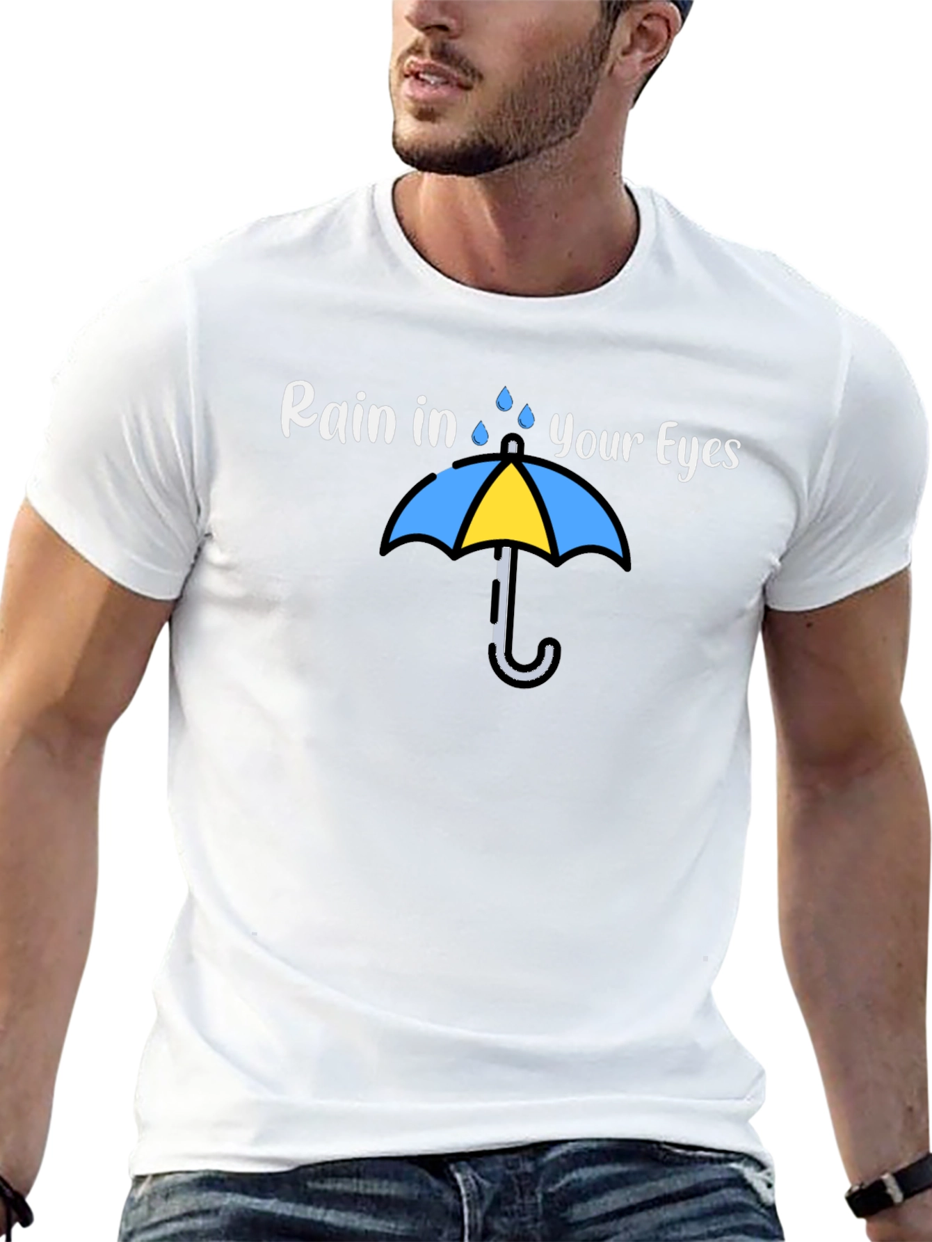 Rain in Your Eyes Graphic Tee - Umbrella Design
