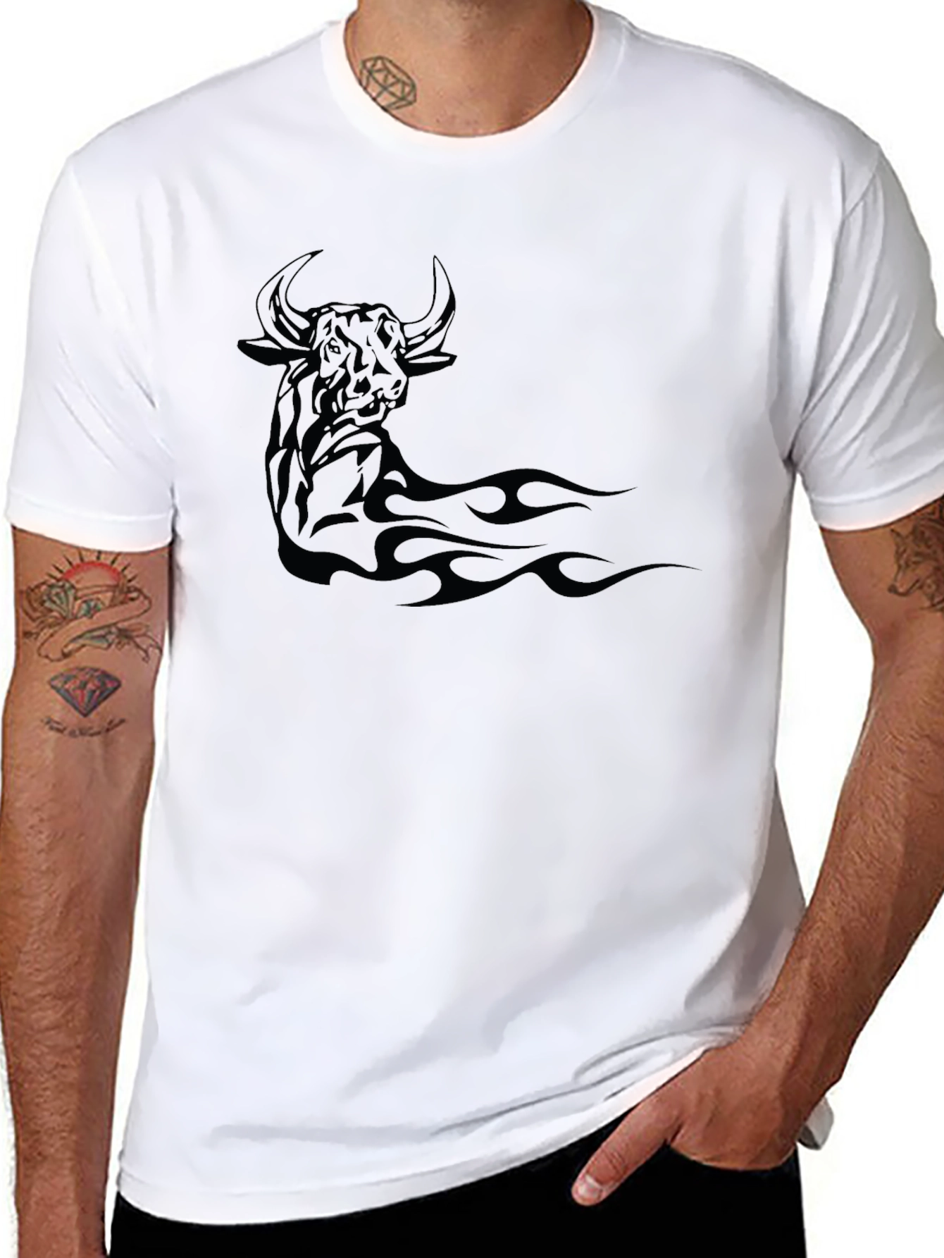 Black Bull Graphic Tee - Bold & Stylish Design