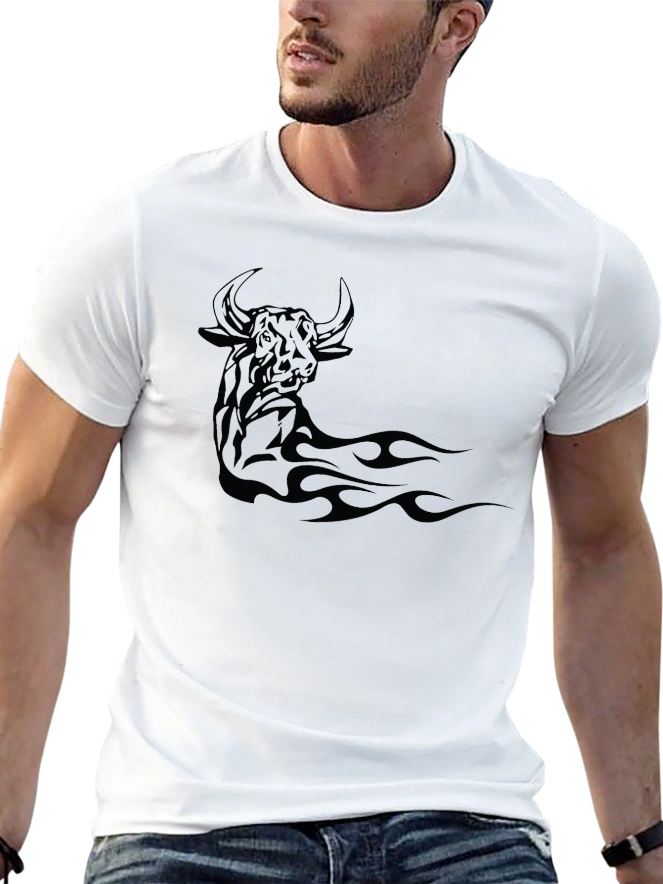 Black Bull Graphic Tee - Bold & Stylish Design
