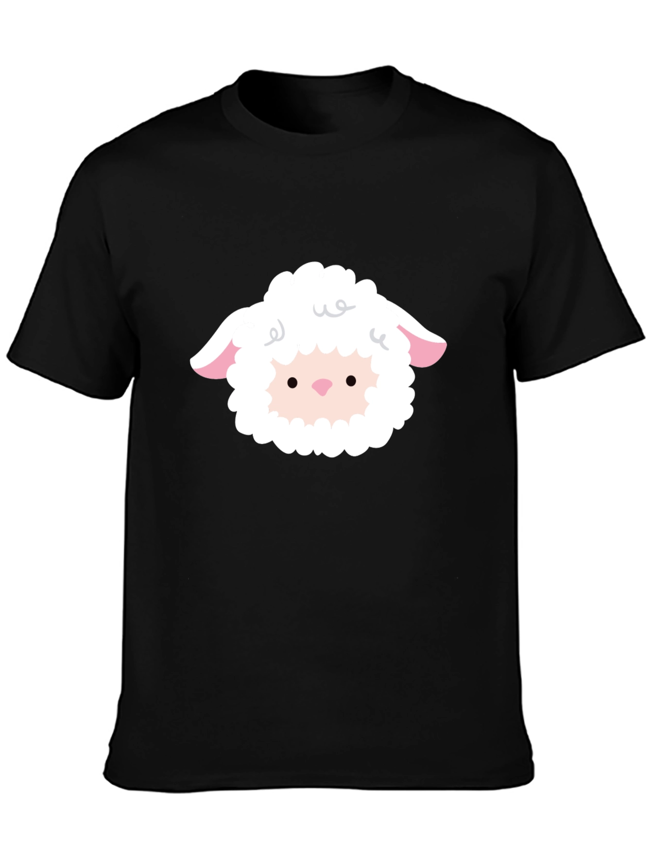 Cute Sheep Graphic T-Shirt - Black Unisex