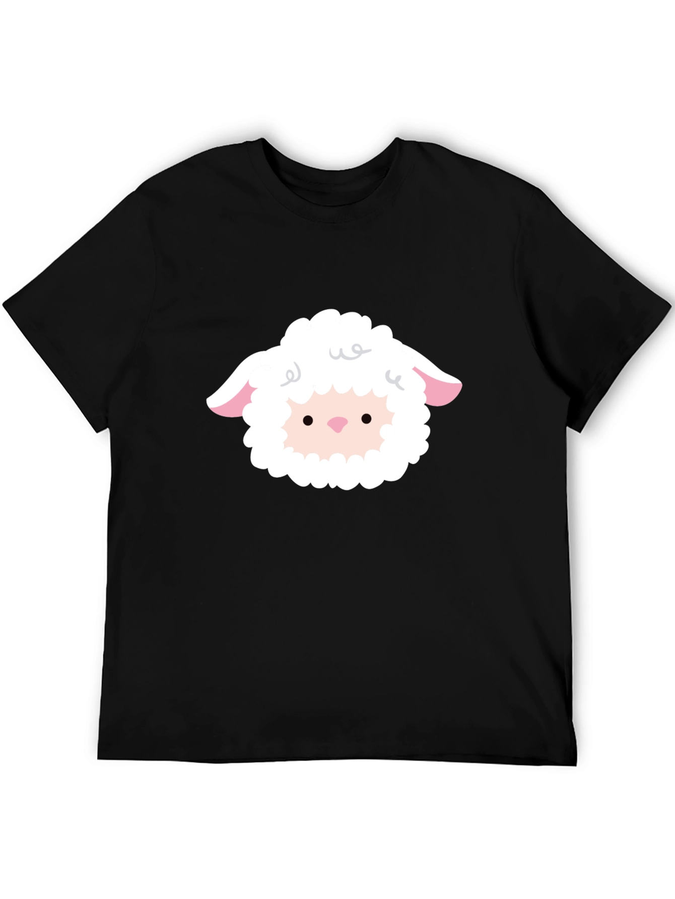 Cute Sheep Graphic T-Shirt - Black Unisex