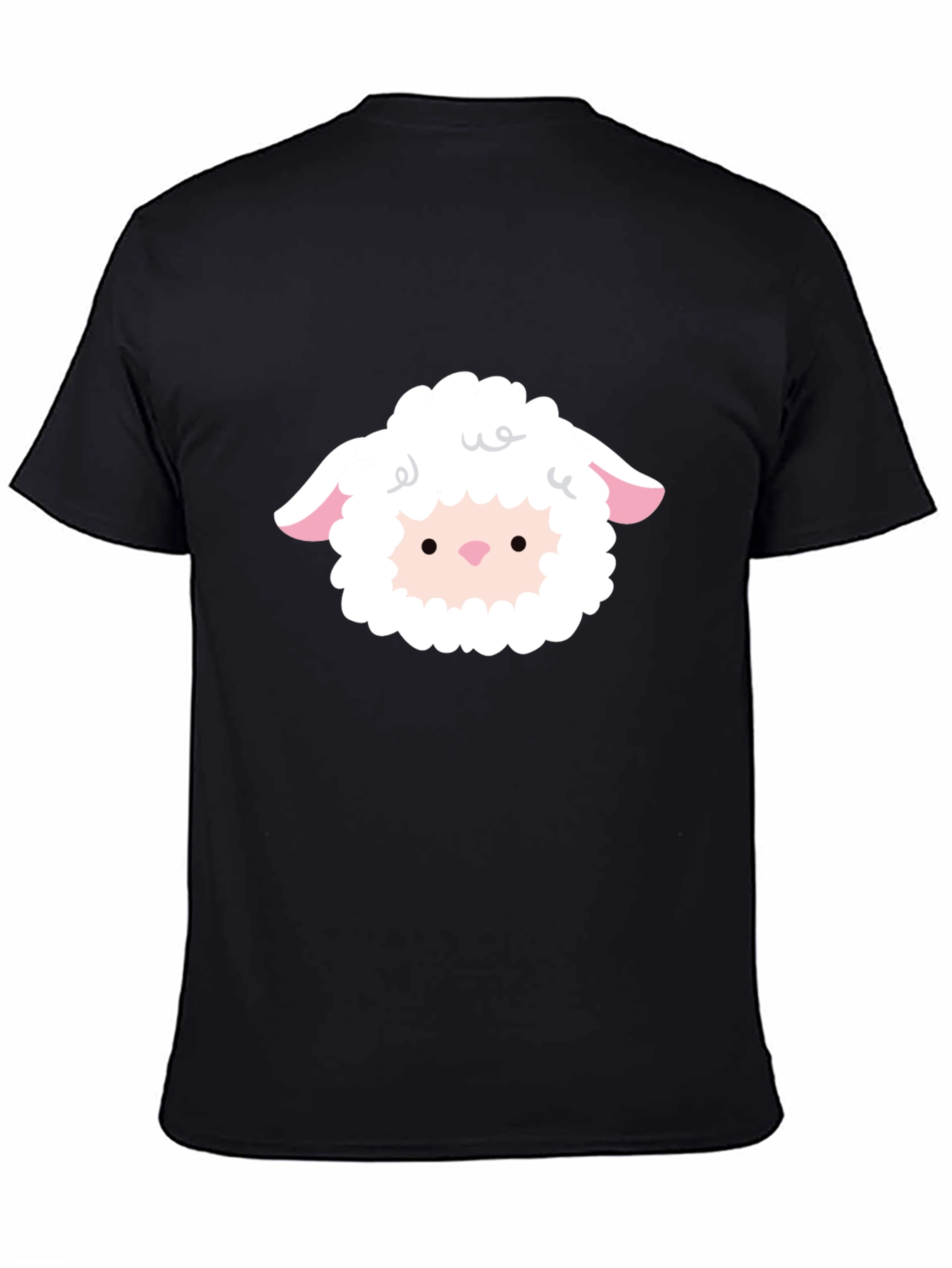 Cute Sheep Graphic T-Shirt - Black Unisex