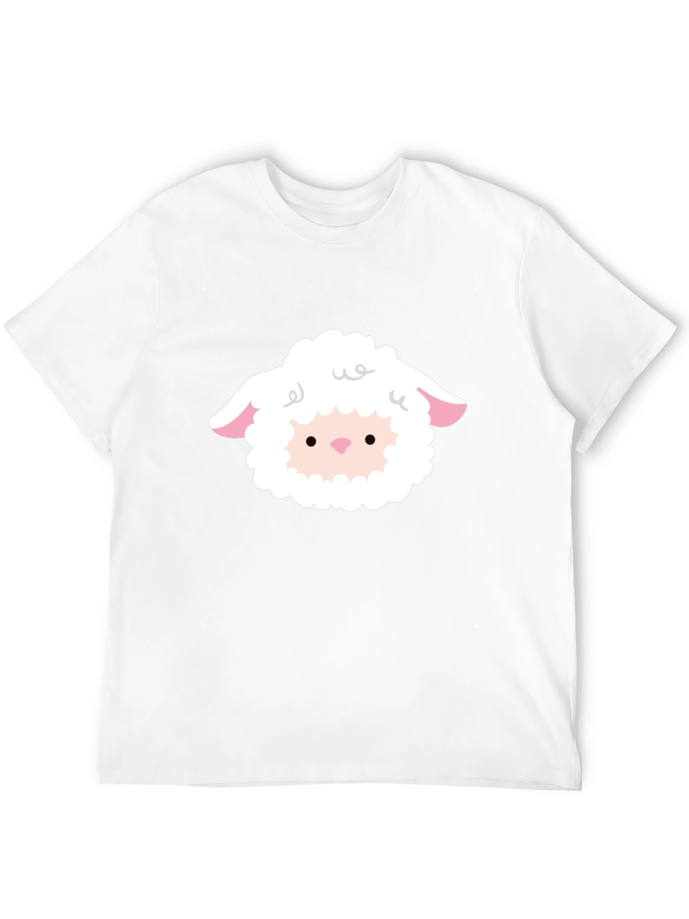 Cute Sheep Graphic T-Shirt - Black Unisex