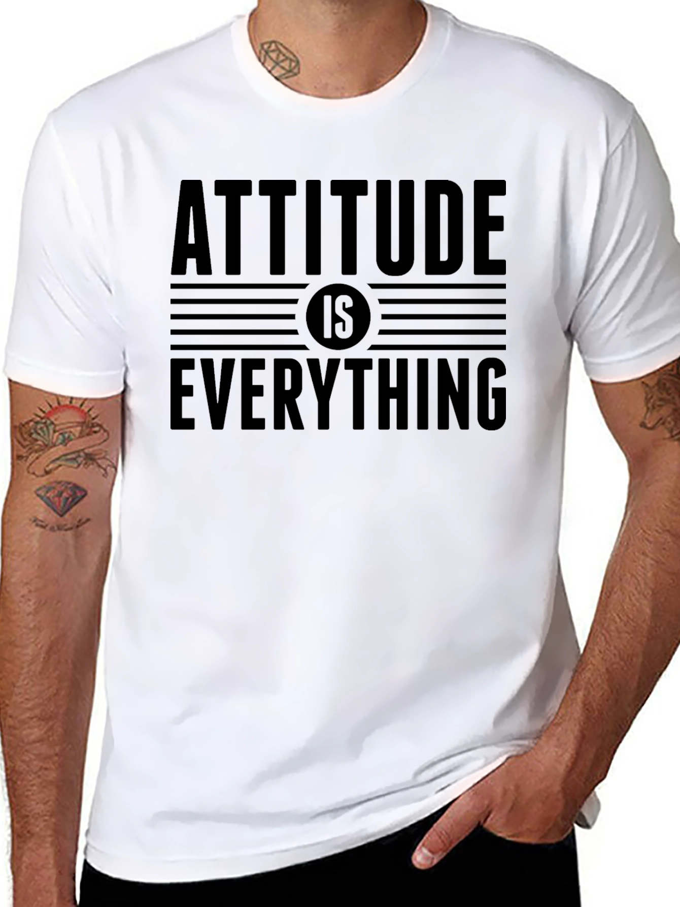 Attitude Is Everything Black Graphic Tee