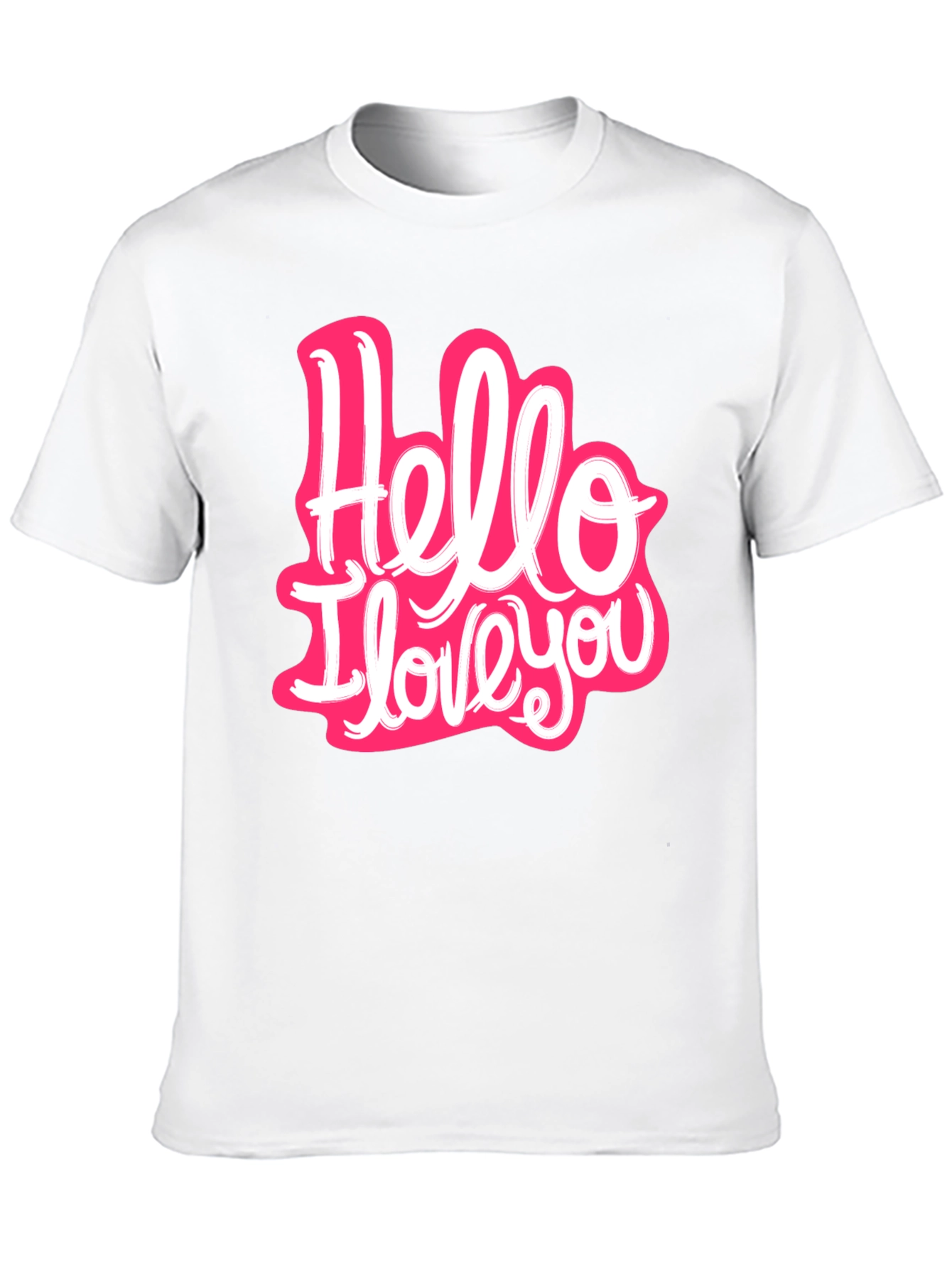 Hello I Love You Graphic T-Shirt - Casual Style