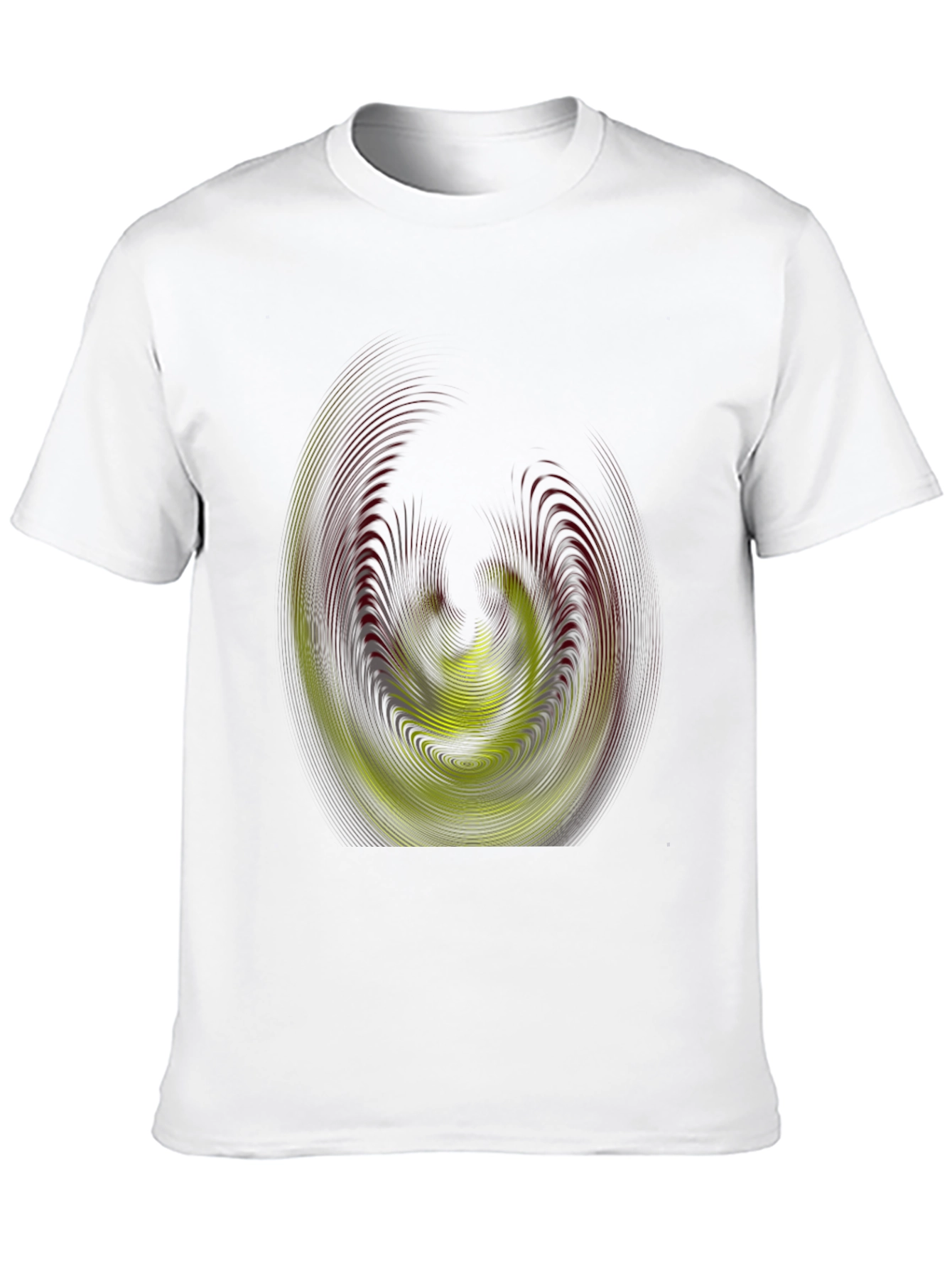 Abstract Swirl Graphic Print Tee - Modern Style