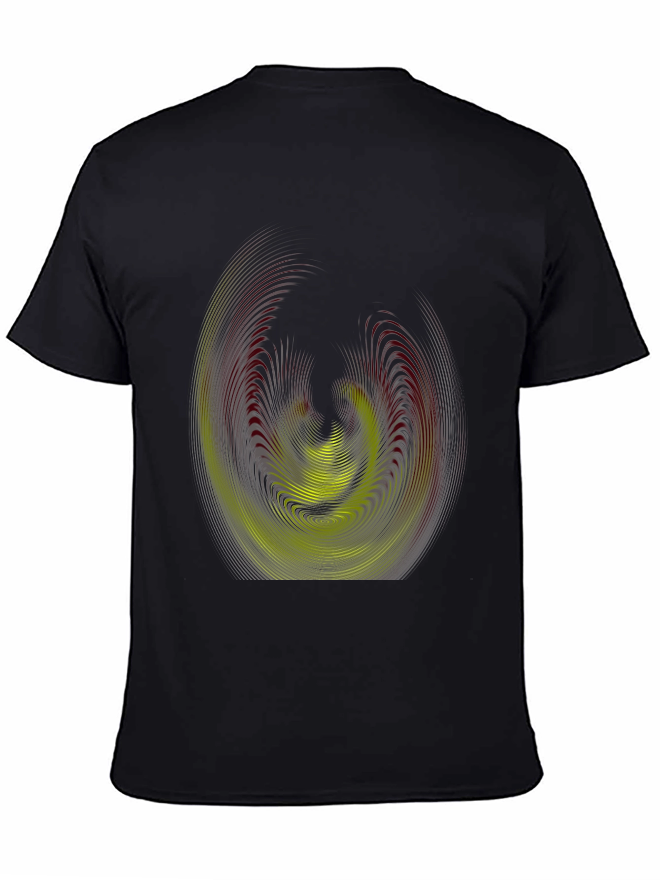 Abstract Swirl Graphic Print Tee - Modern Style