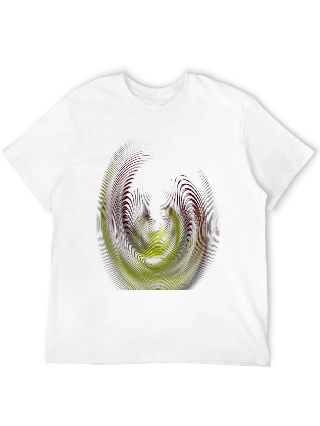 Abstract Swirl Graphic Print Tee - Modern Style