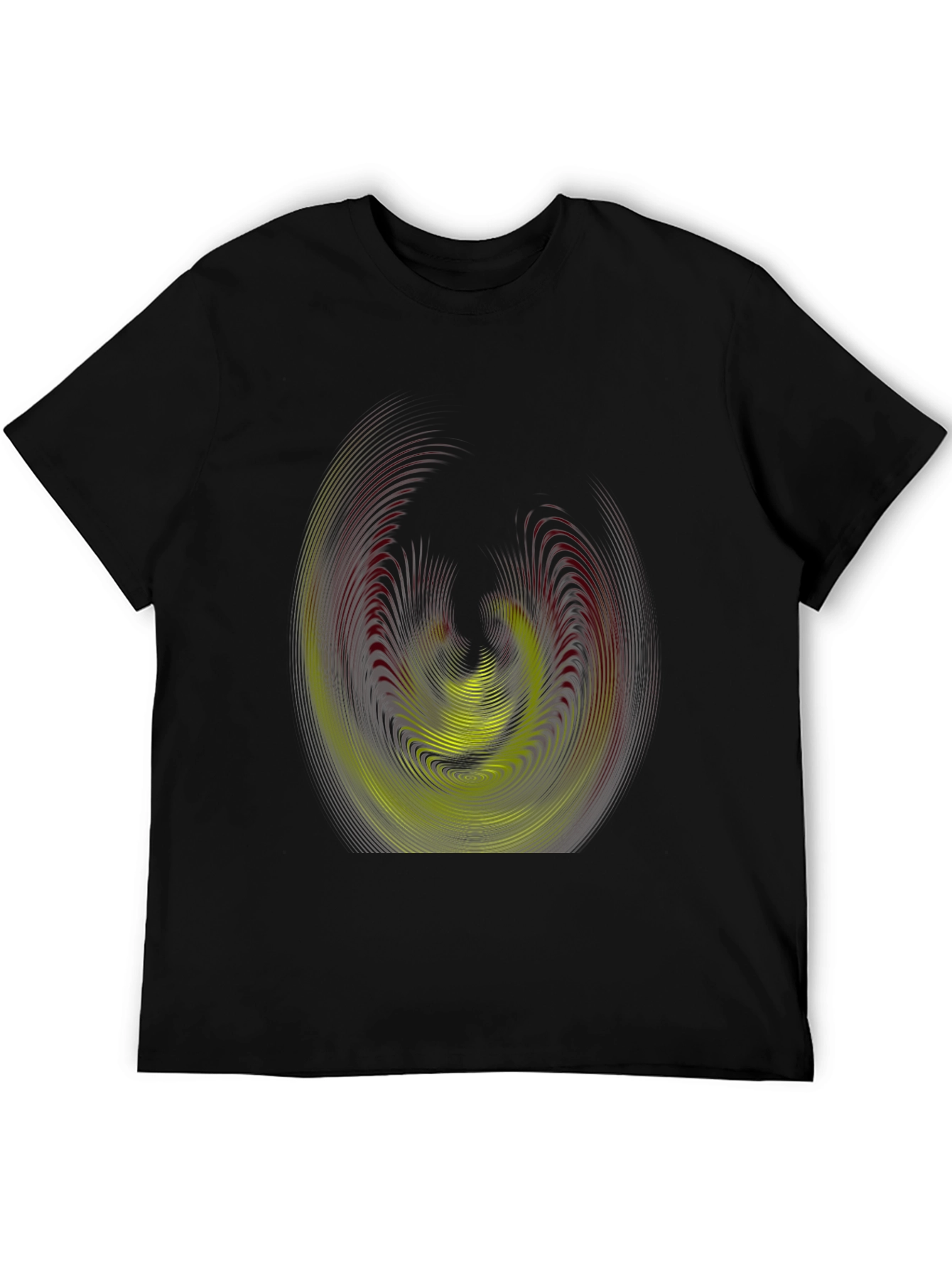 Abstract Swirl Graphic Print Tee - Modern Style
