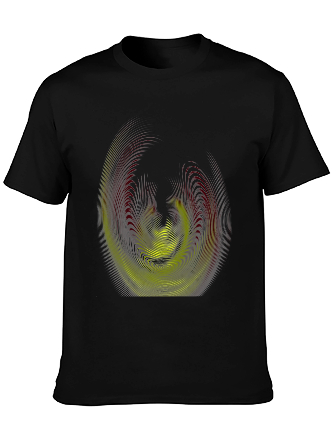 Abstract Swirl Graphic Print Tee - Modern Style