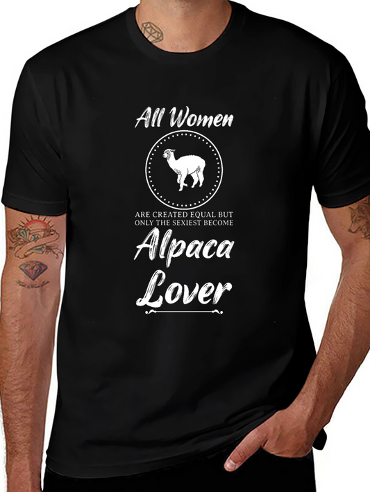 All Women Alpaca Lover Black T-Shirt