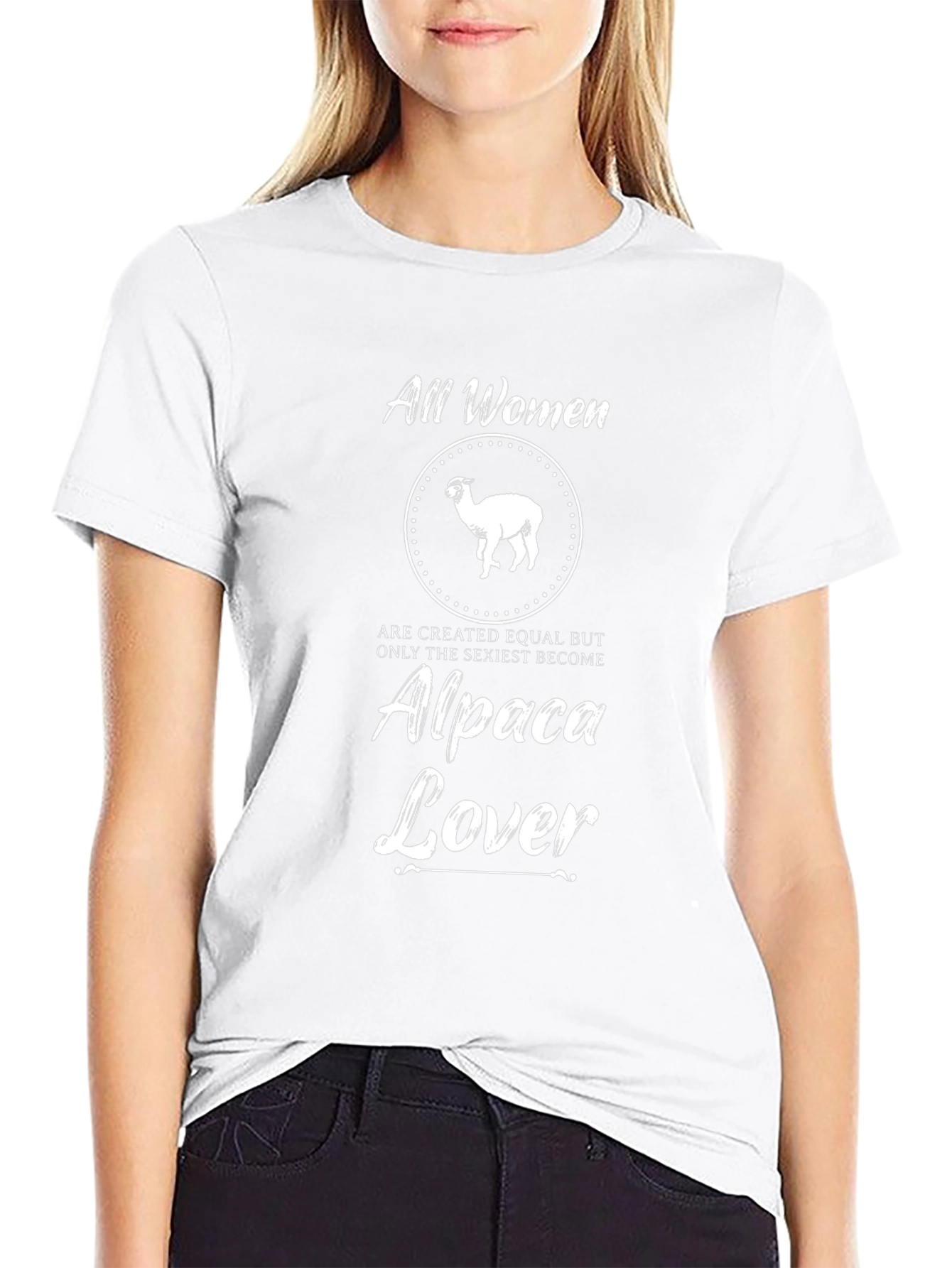 All Women Alpaca Lover Black T-Shirt