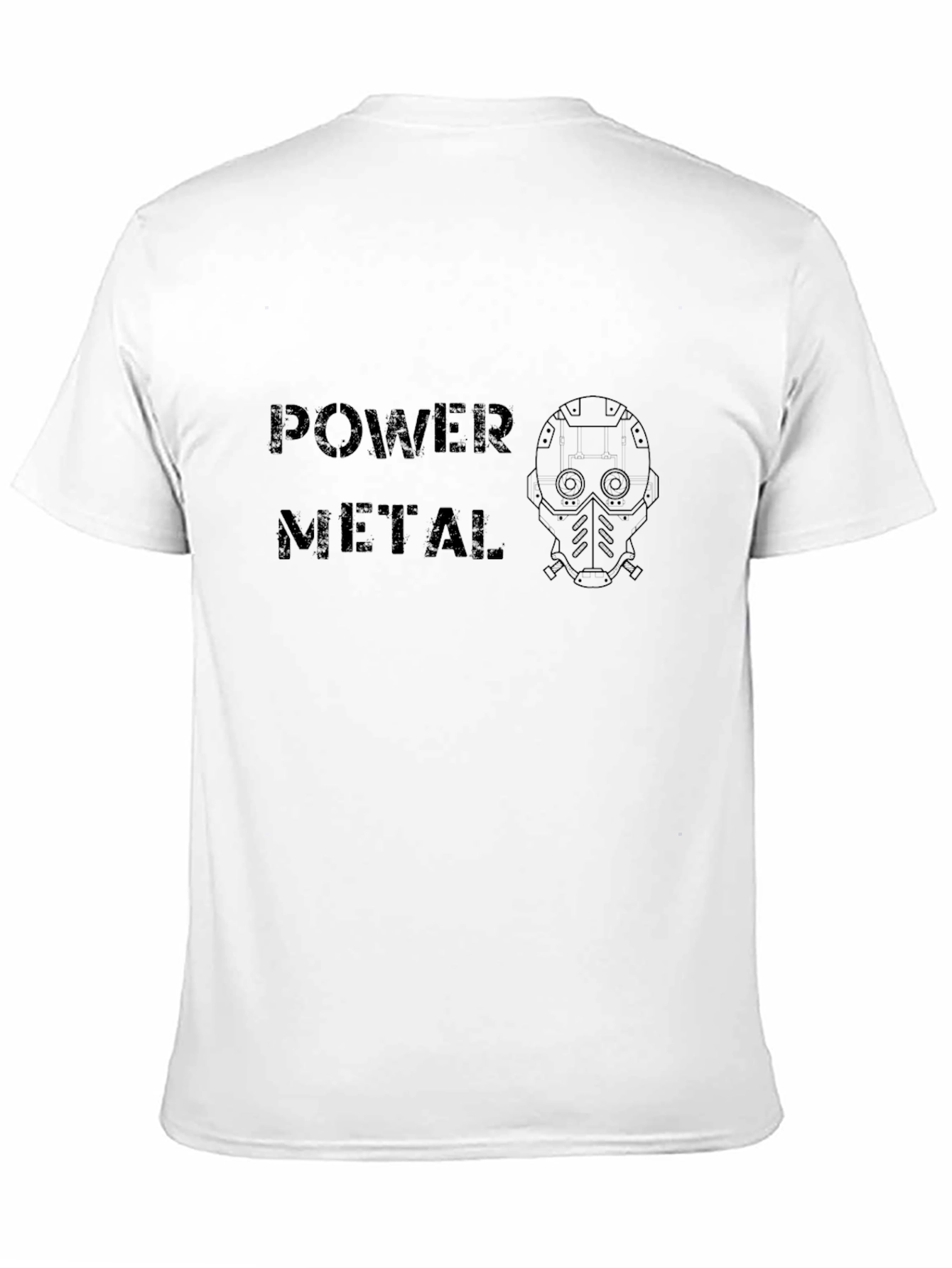 Power Metal Graphic Tee - Black Cotton T-Shirt