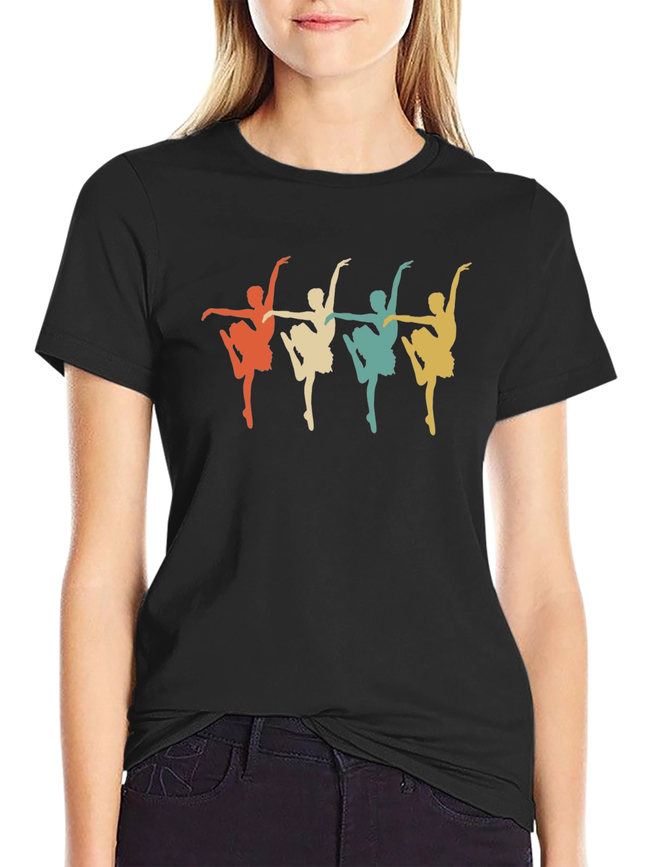 Retro Ballerina T-Shirt - Ballet Dance Tee