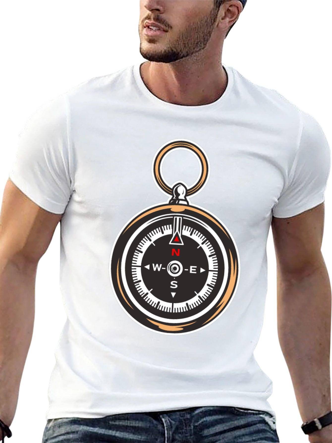 Compass Graphic Tee - Stylish Direction