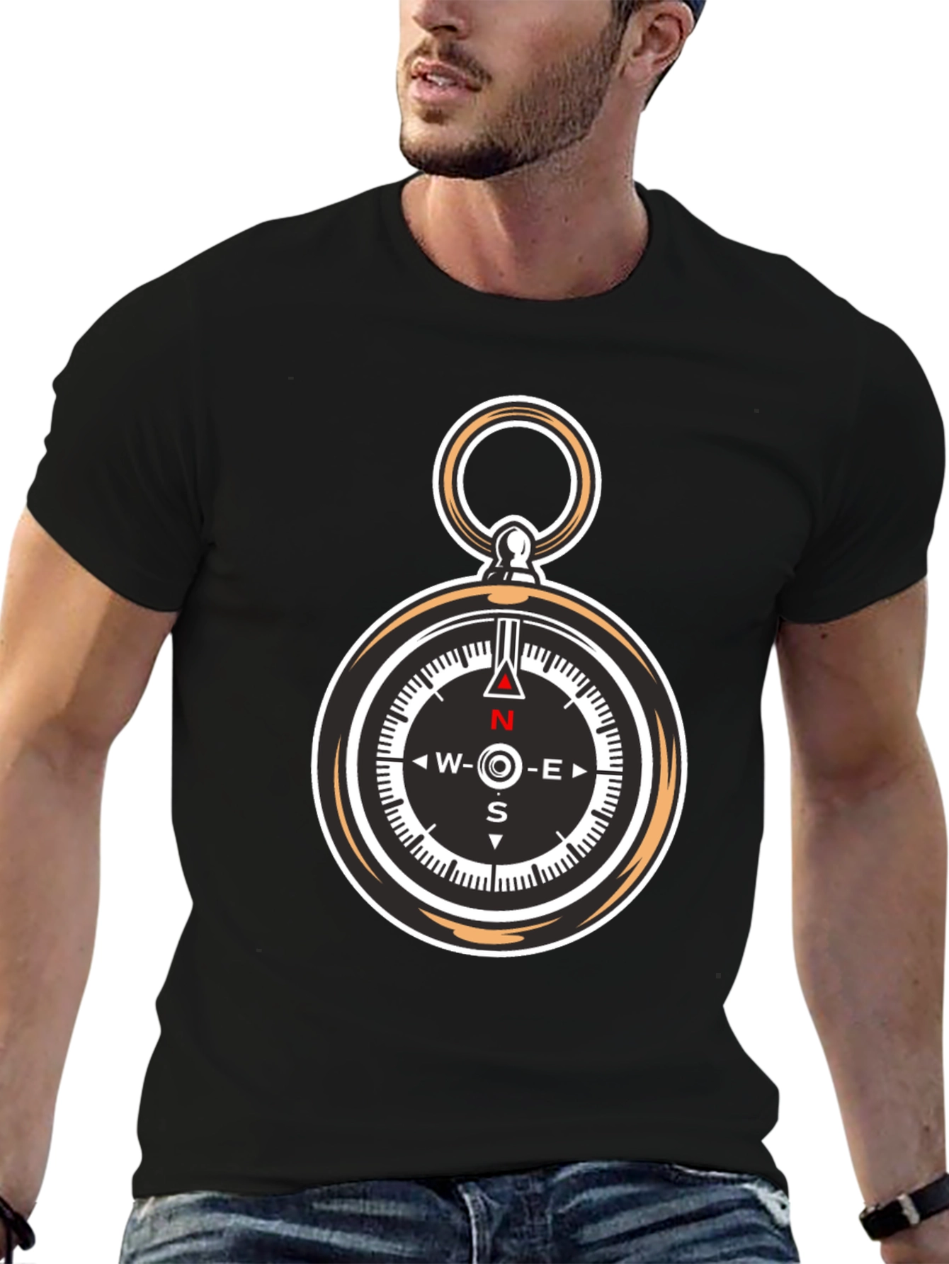 Compass Graphic Tee - Stylish Direction