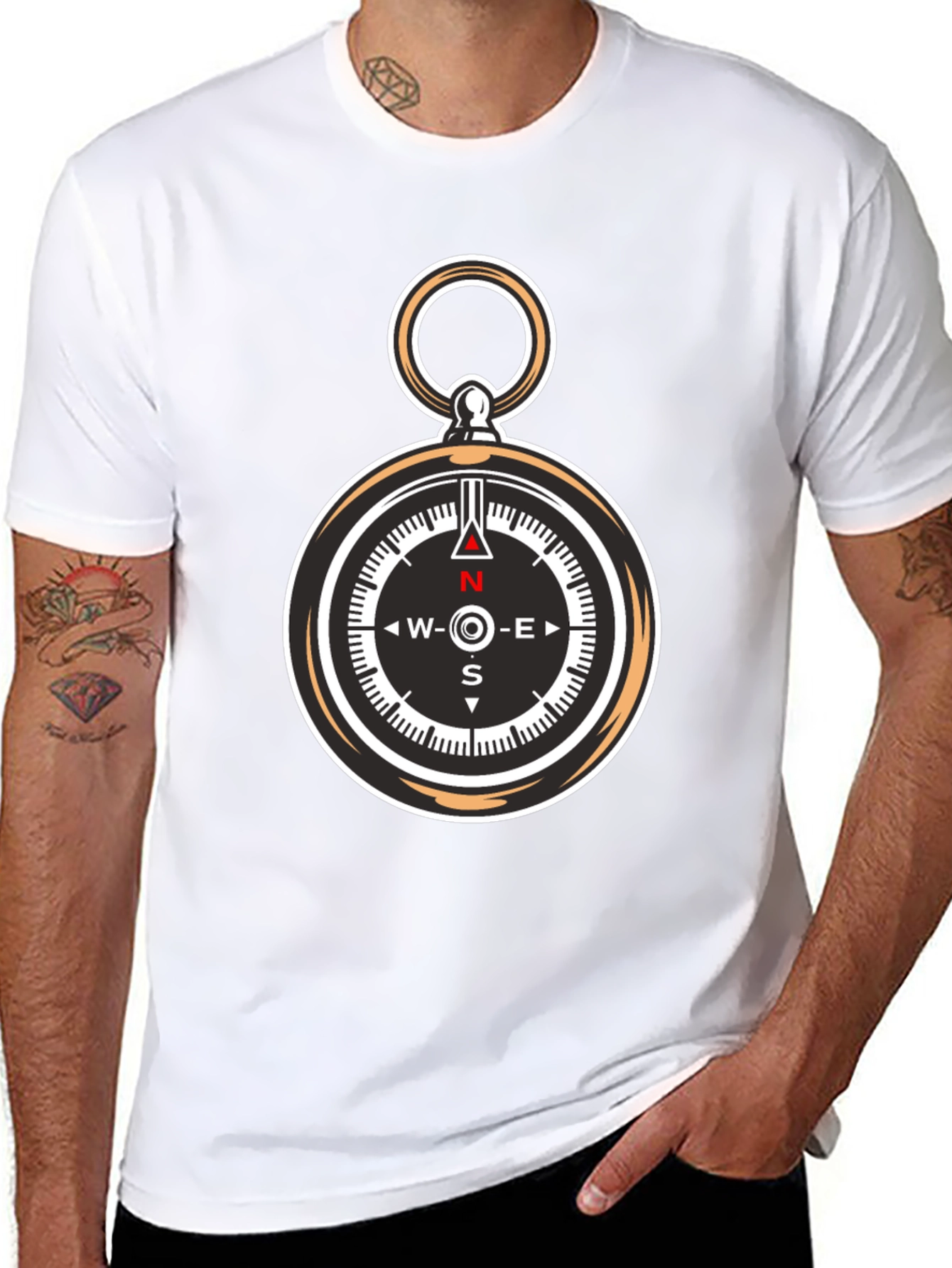 Compass Graphic Tee - Stylish Direction