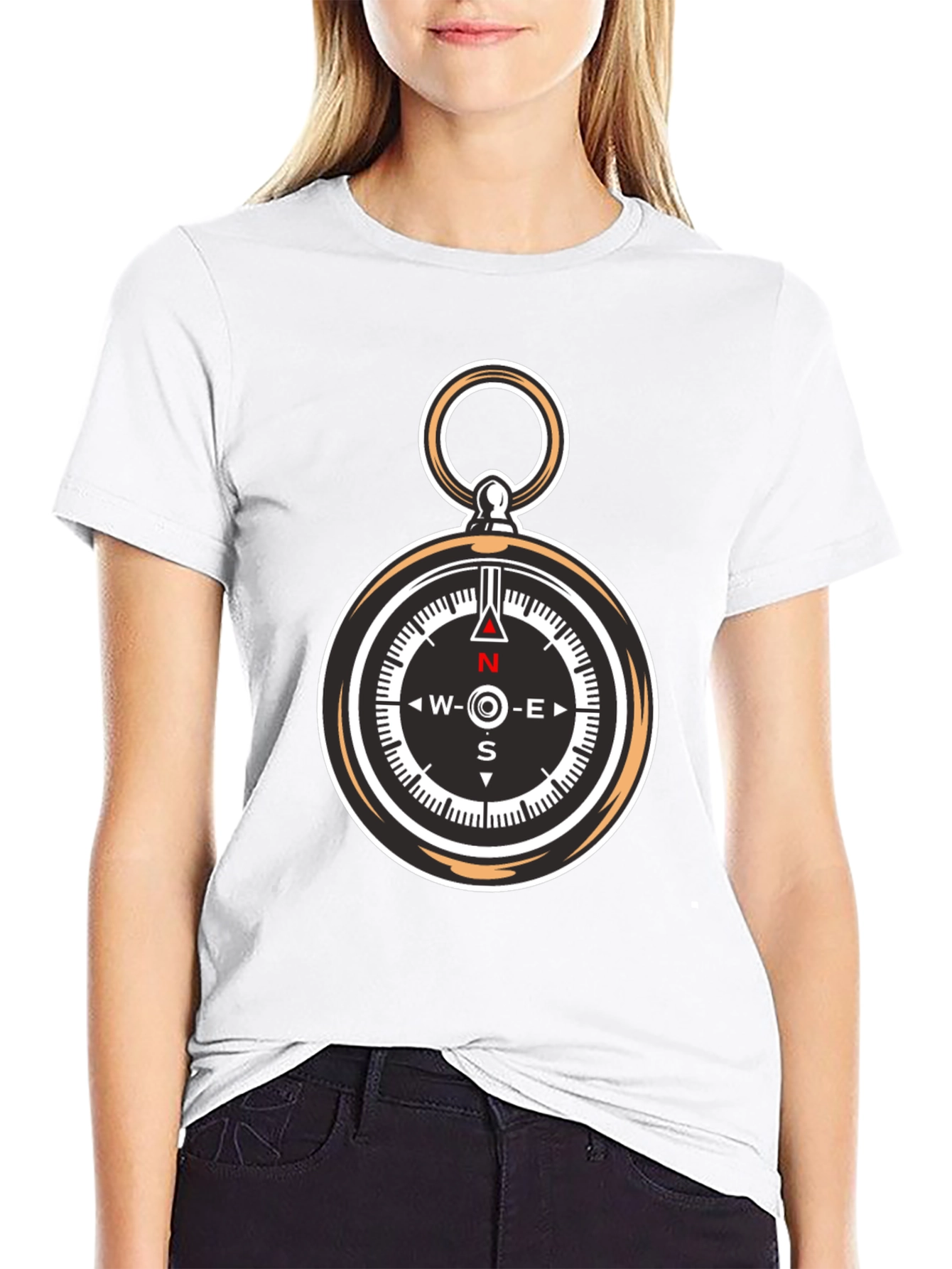 Compass Graphic Tee - Stylish Direction