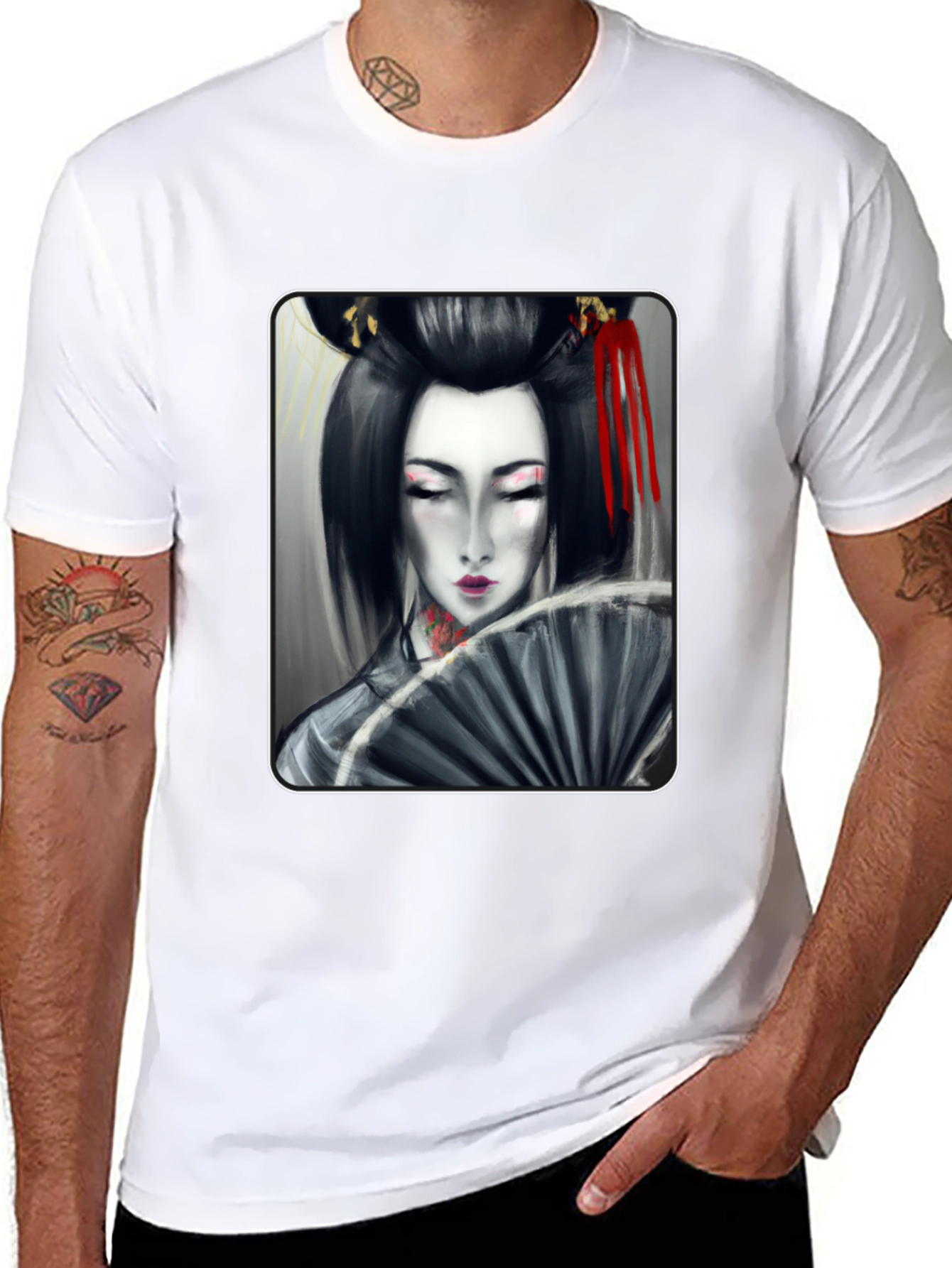 Geisha Graphic Black T-Shirt