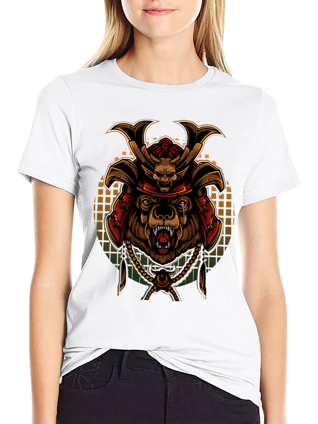 Samurai Bear Graphic Tee - Unique Design