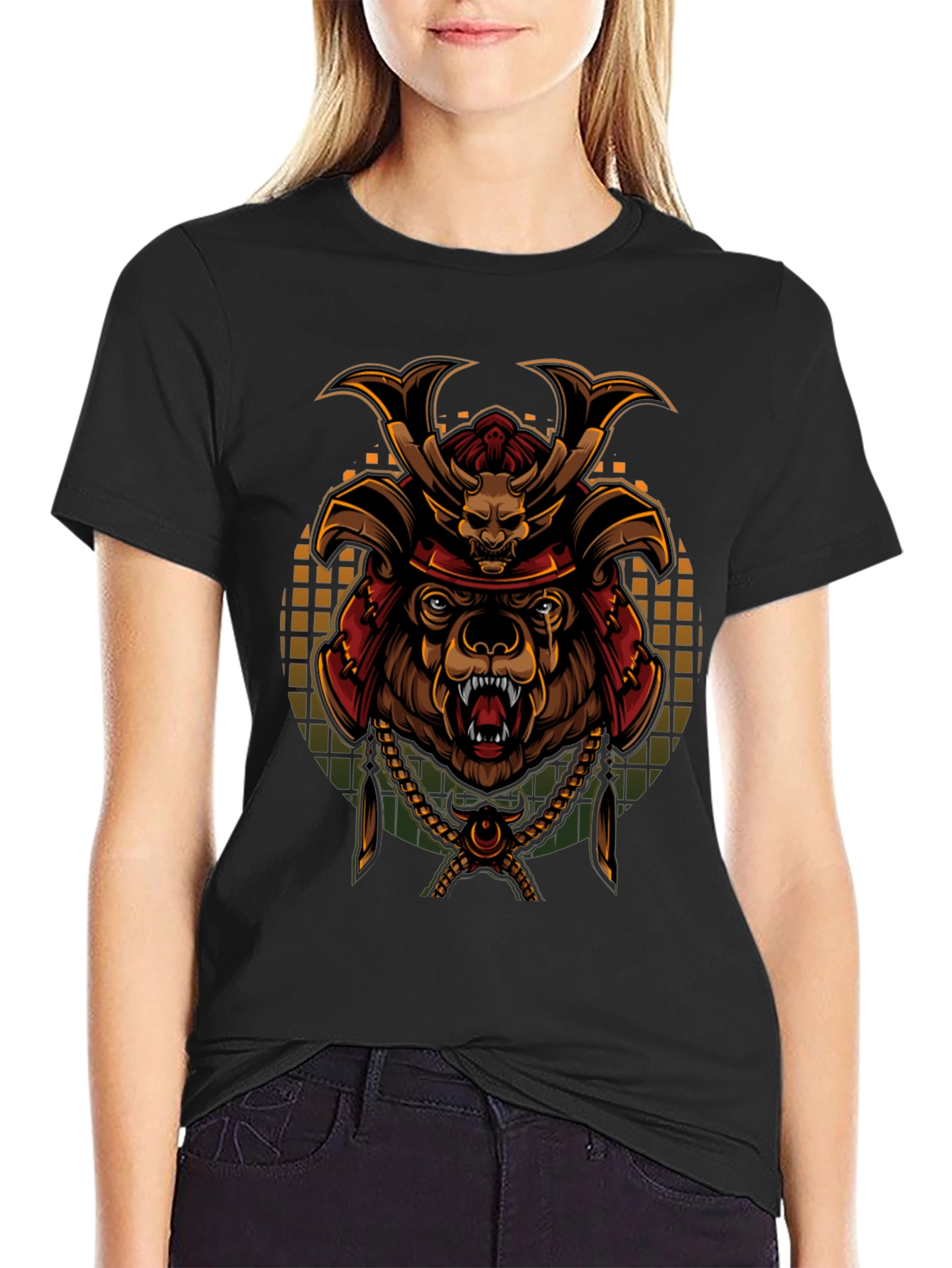 Samurai Bear Graphic Tee - Unique Design