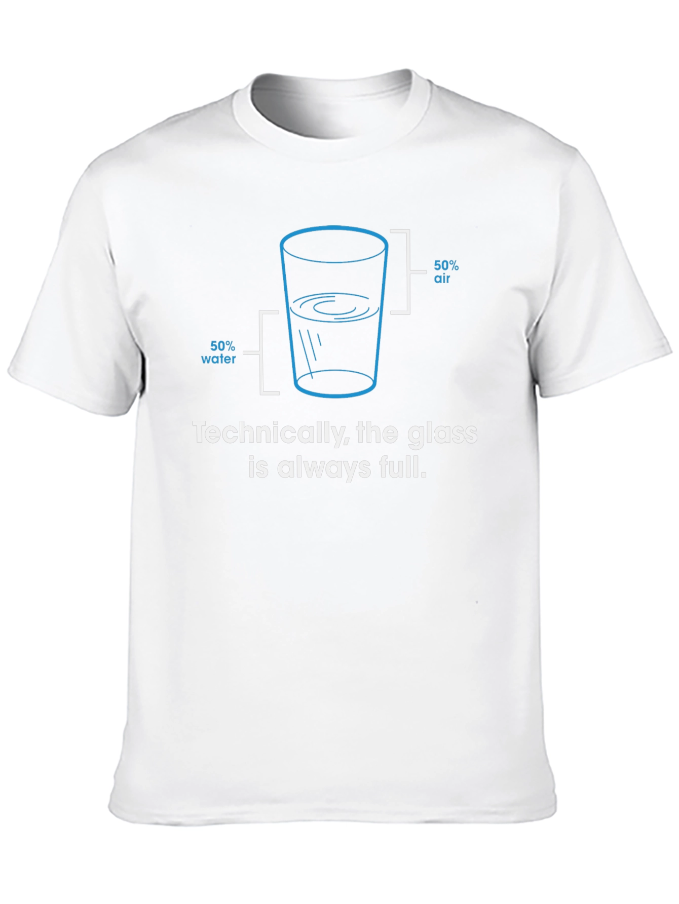 Always Full Glass Humor Graphic Tee - Black