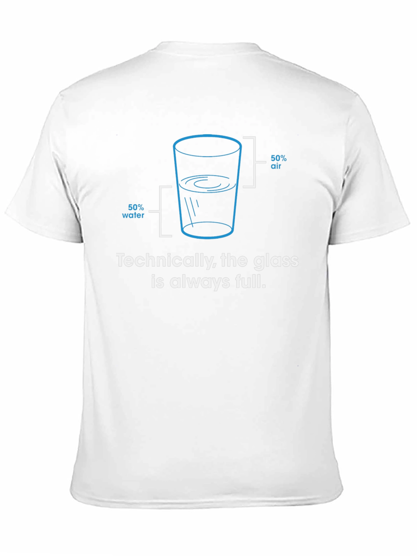 Always Full Glass Humor Graphic Tee - Black