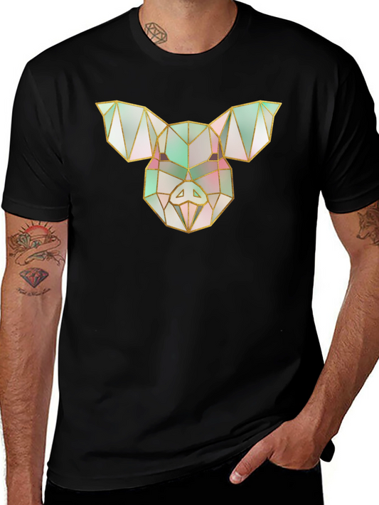 Geometric Pig Tee - Modern Graphic Print