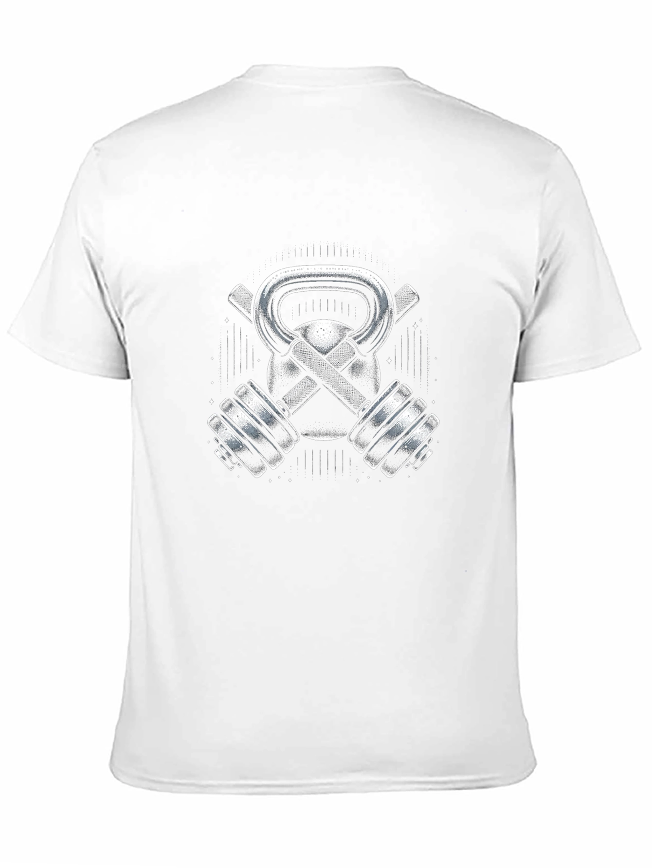 Gym Kettlebell & Barbell T-Shirt - Black