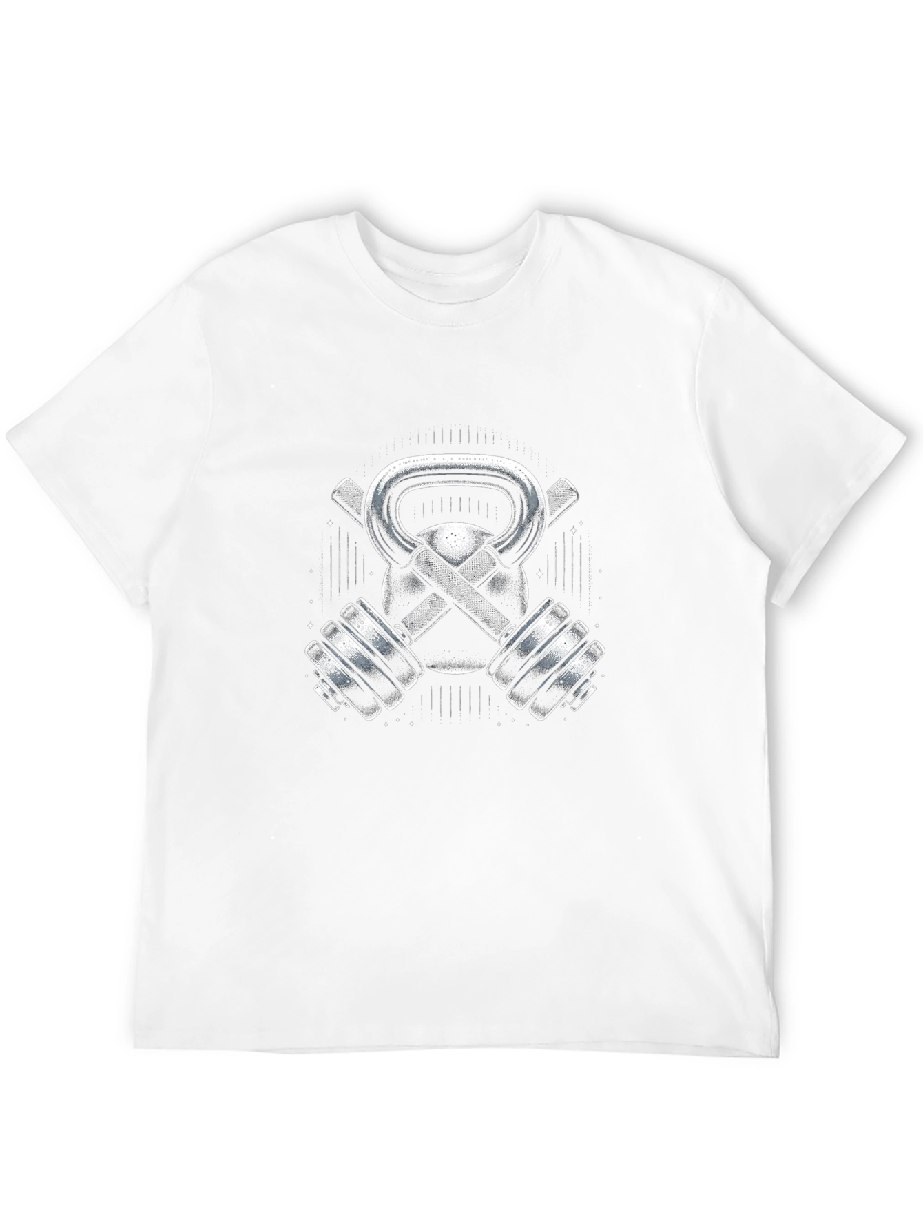 Gym Kettlebell & Barbell T-Shirt - Black