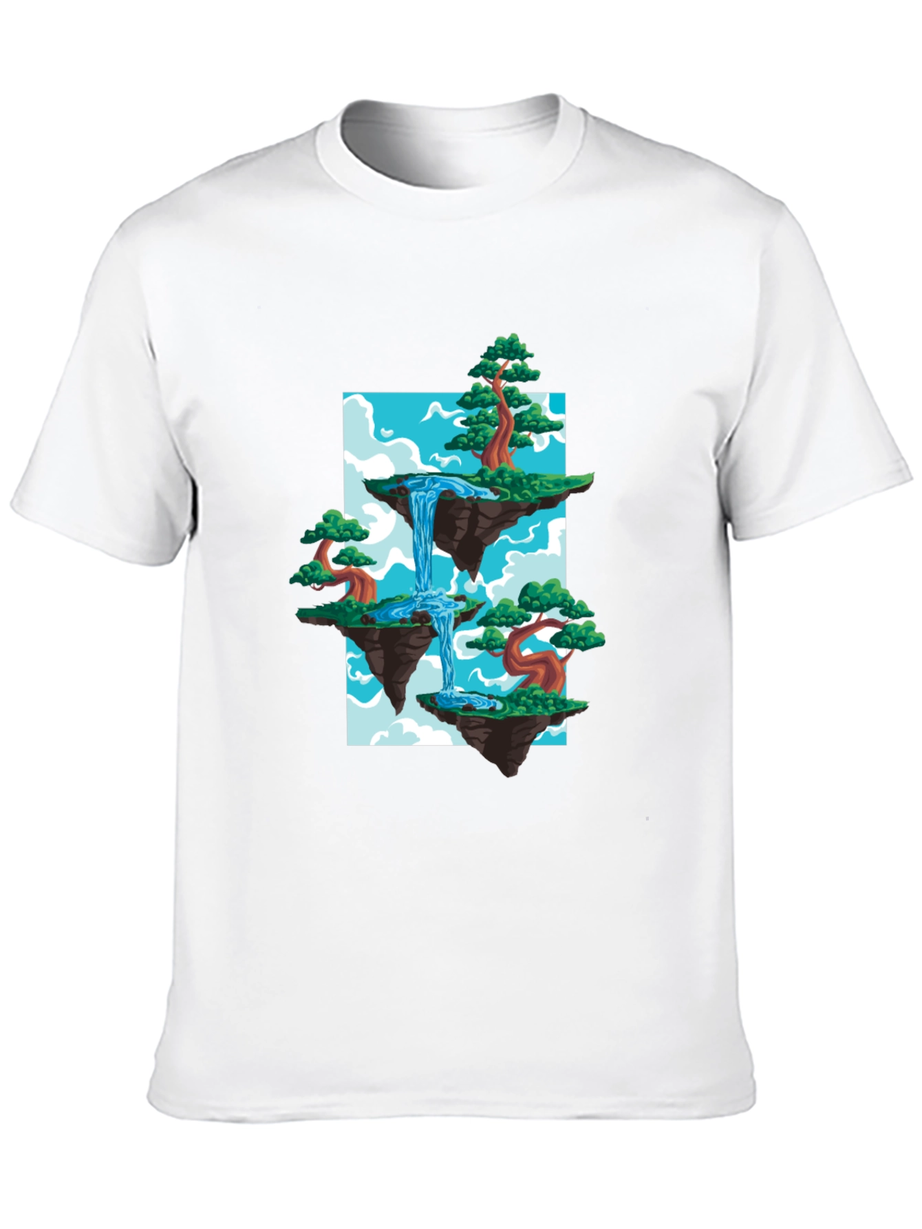 Waterfall Island Graphic Tee - Black T-Shirt