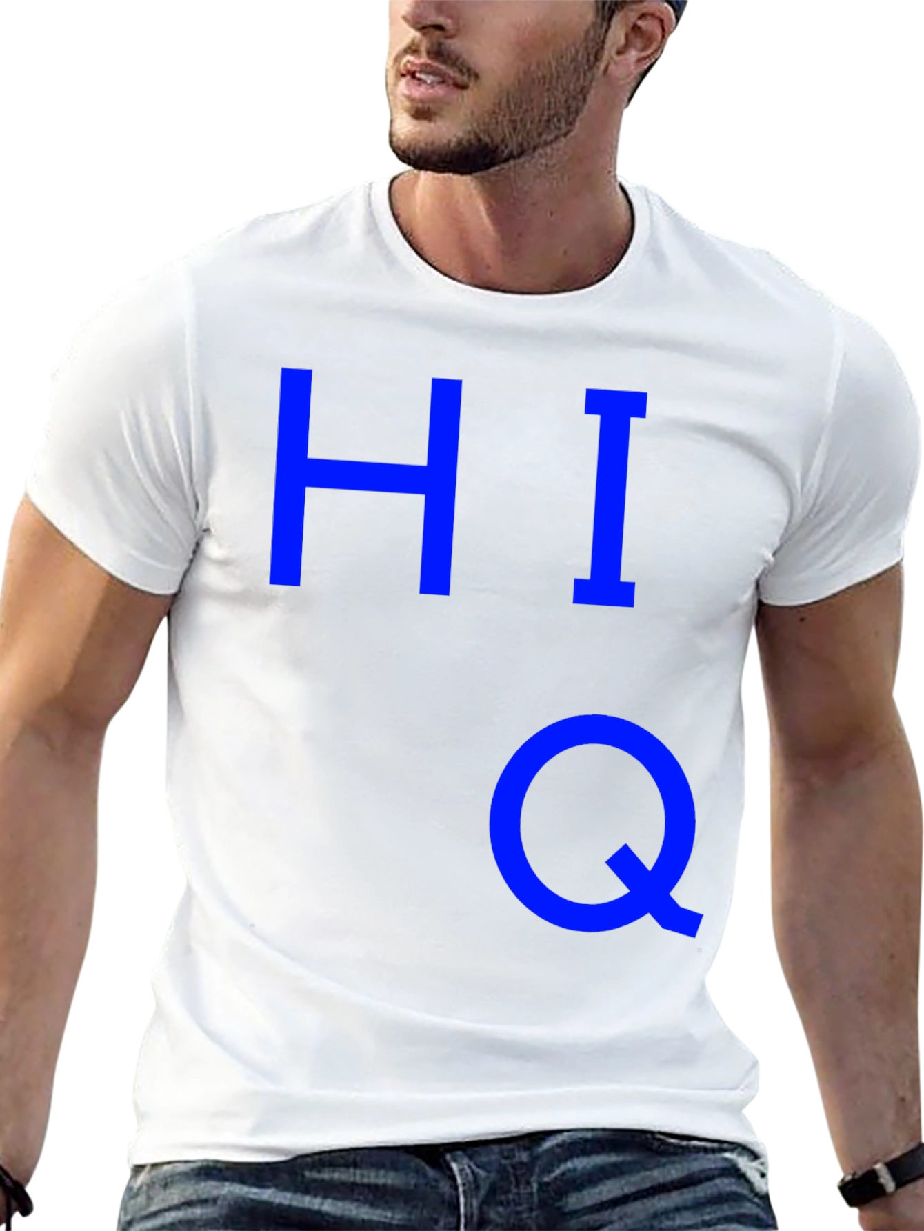 HIQ Graphic T-Shirt - Bold Blue Design